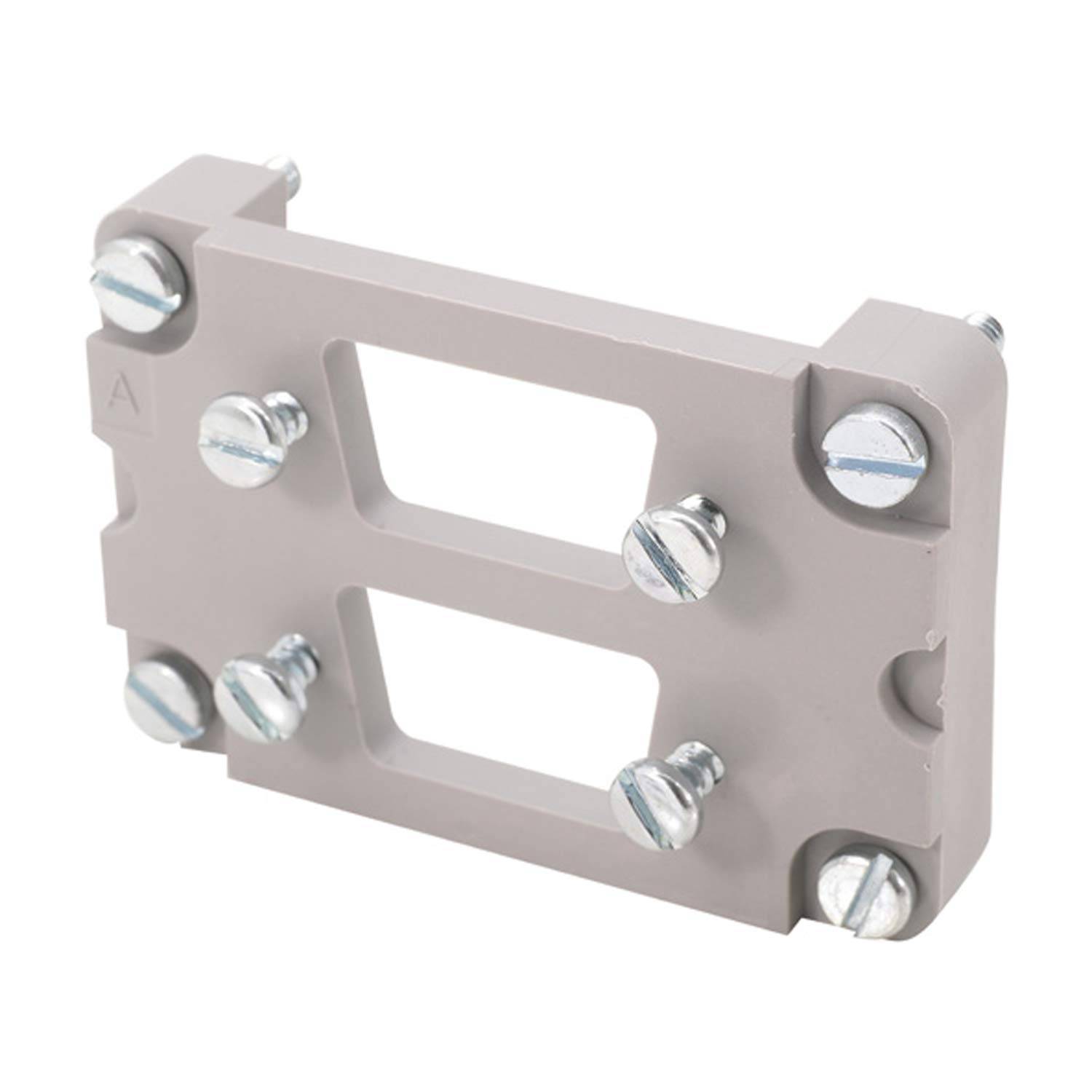 HARTING Han 6B D-Sub Adapterplatte für D-Sub 2x 9-polig passend für 6B Gehäuse Werkstoff Kunststoff - 1 Stück