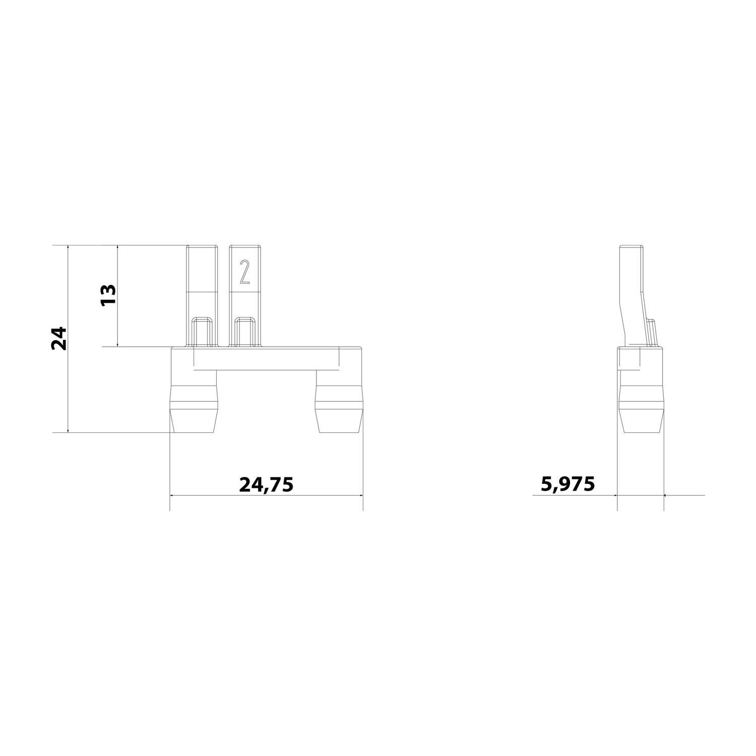 HARTING Modular-Kodierung Kodierpin blau passend für Modular Compact Steckverbinder Werkstoff Kunststoff - 1 Stück