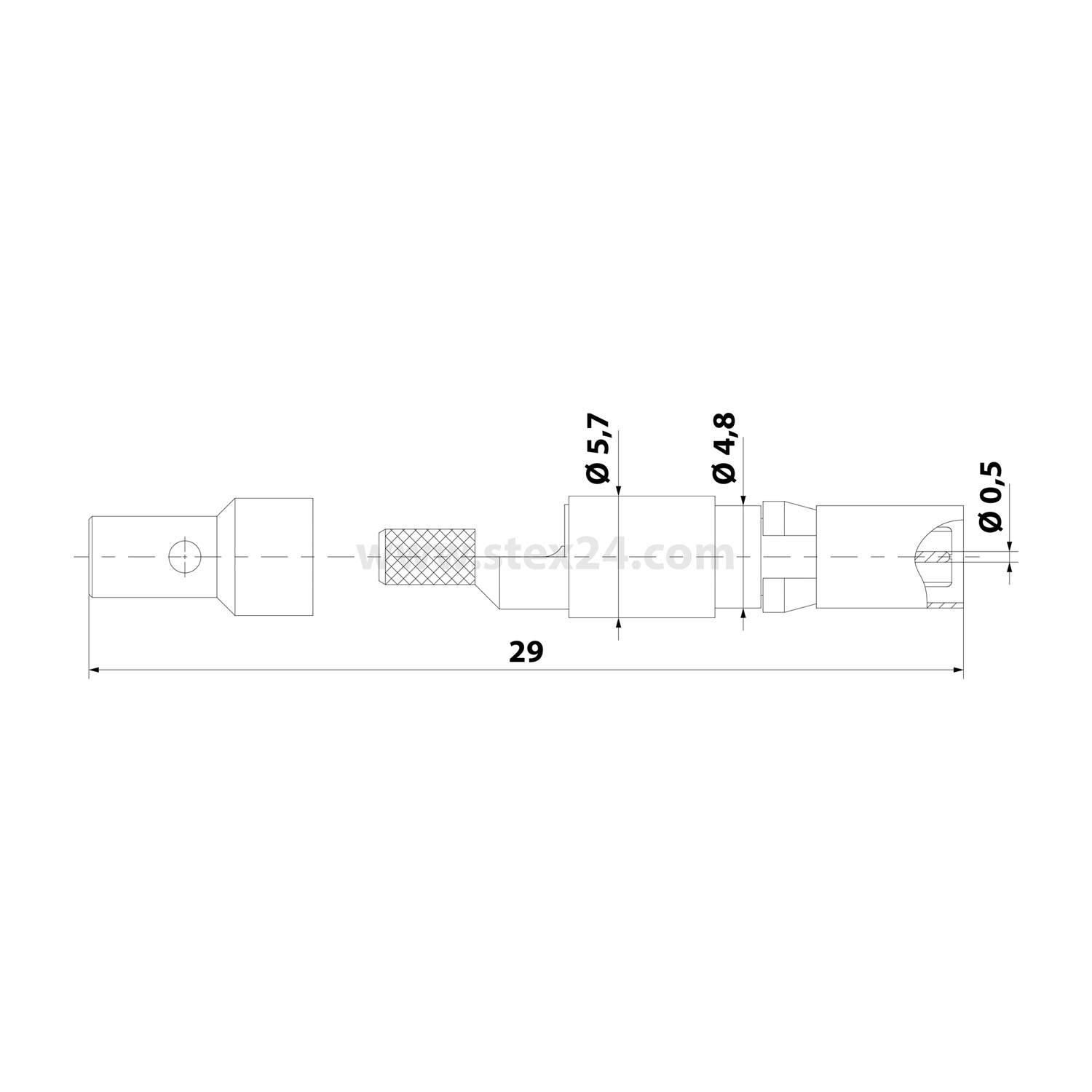 HARTING Koaxialkontakt 75Ohm Kontaktbuchse (F) gold, 1 Stück Werkstoff Kupferlegierung - 1 Stück