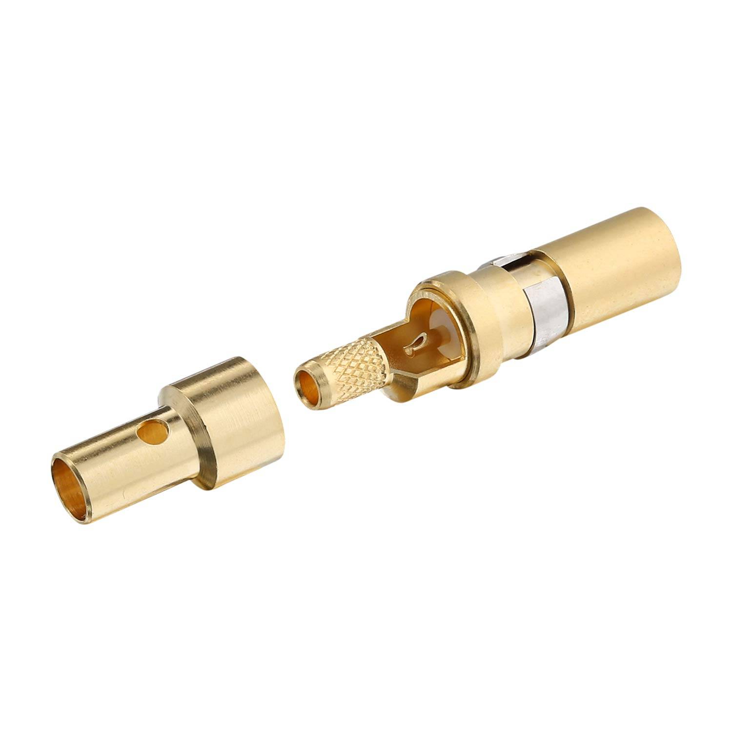 HARTING Koaxialkontakt 50Ohm Kontaktbuchse (F) gold, 1 Stück Werkstoff Kupferlegierung - 1 Stück