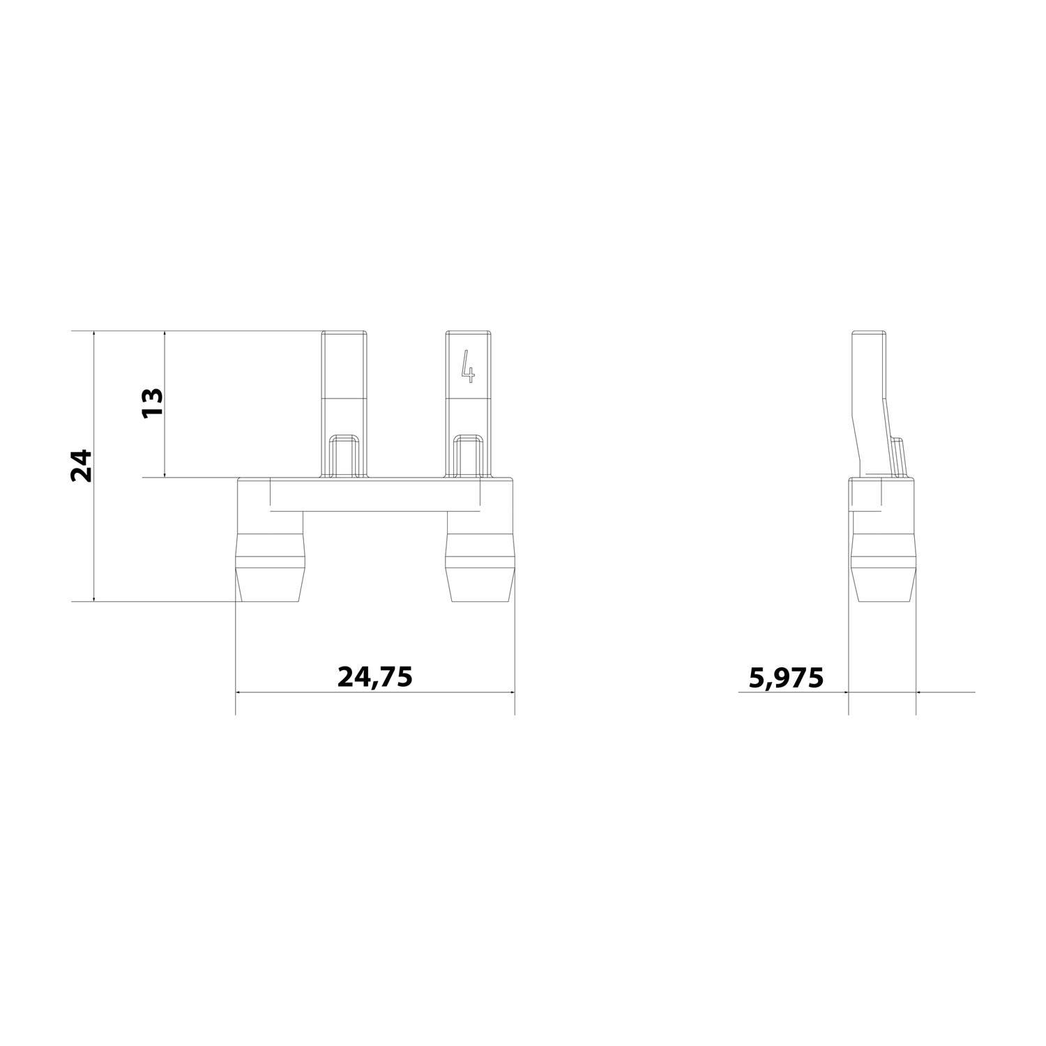 HARTING Modular-Kodierung Kodierpin gelb passend für Modular Compact Steckverbinder Werkstoff Kunststoff - 1 Stück