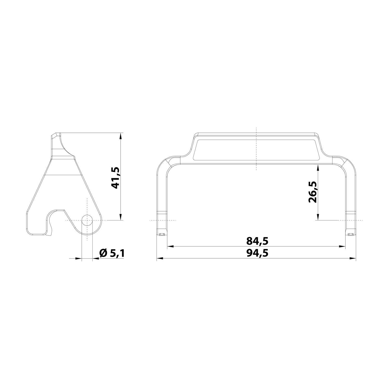 HARTING Han 32B Easy Lock Verriegelungsbügel passend für 32B Gehäuse Querbügel Werkstoff Verriegelungsbügel