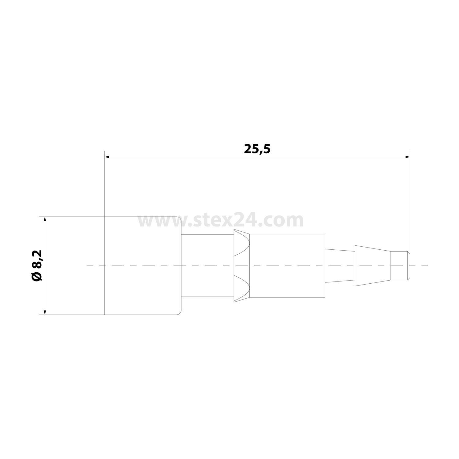 HARTING Pneumatik-Kontakt ohne Absperrventil Kontaktbuchse (F) Schlauch-Innendurchmesser 3,0mm schwarz, 1 Stück