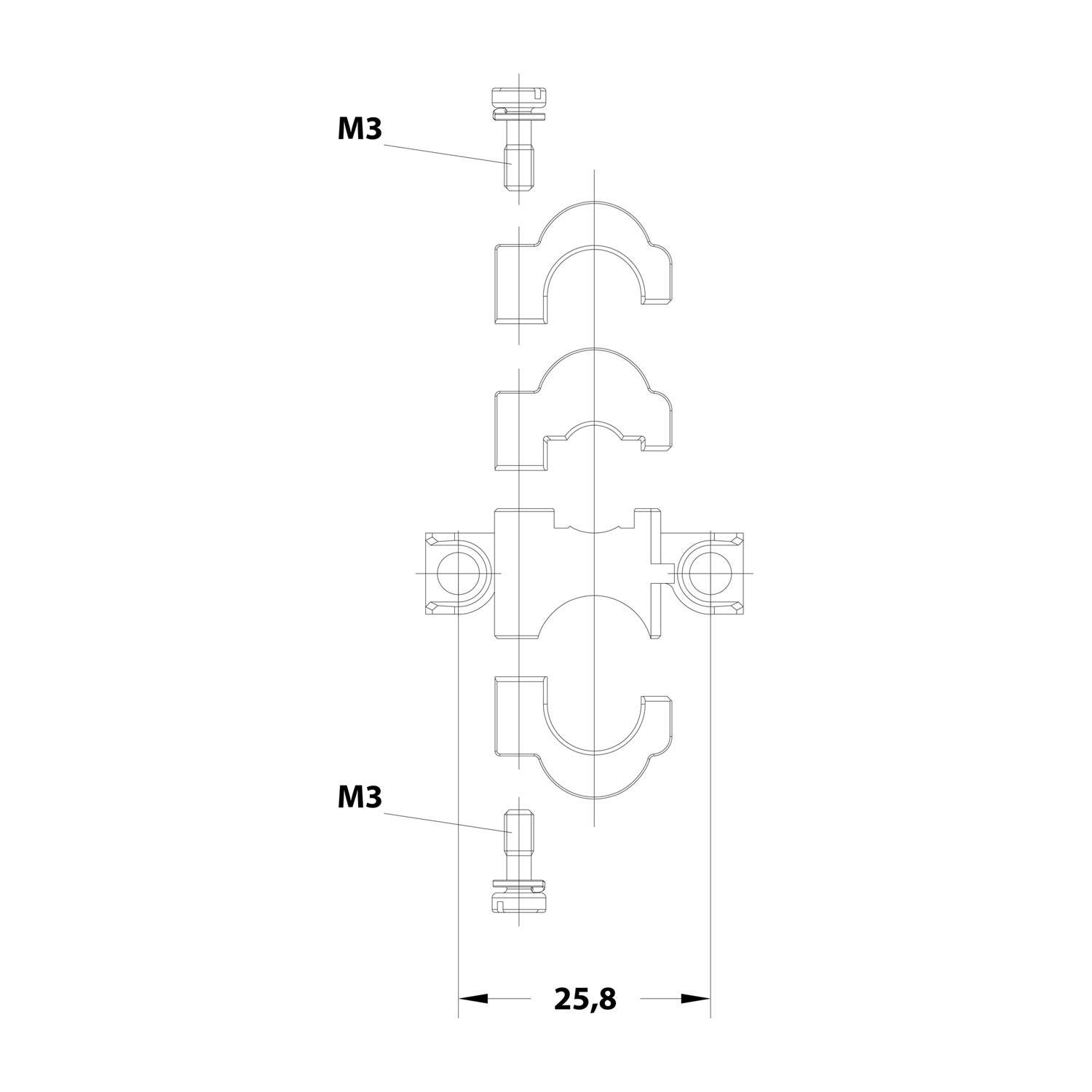 HARTING Modular Schirmungsrahmen passend für Modular Twin Werkstoff Zink Druckguss (GD-Zn) - 1 Stück