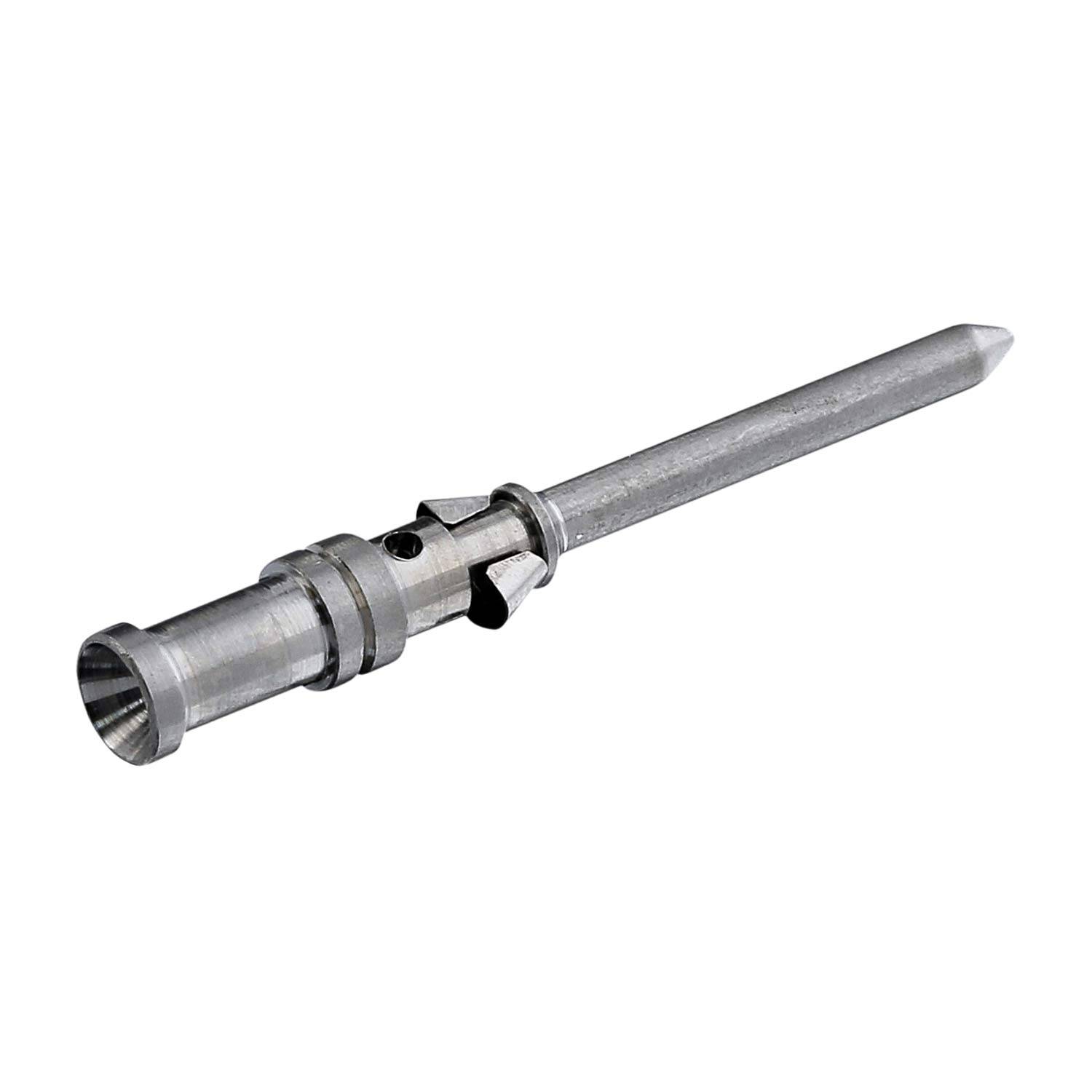 Ein Metallbohrmeißel mit spitzer Spitze und zylindrischem Schaft mit Spannhülse, verwendet zum Bohren in harten Materialien.