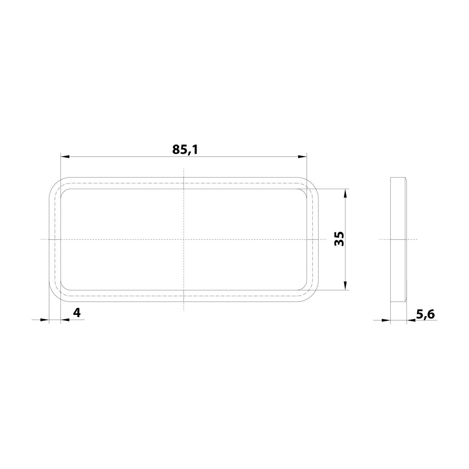 HARTING Han 16B Profildichtung passend für Anbau-, Sockel-, Kupplungsgehäuse Dichtung Nitril-Butadien-Kautschuk (NBR) -