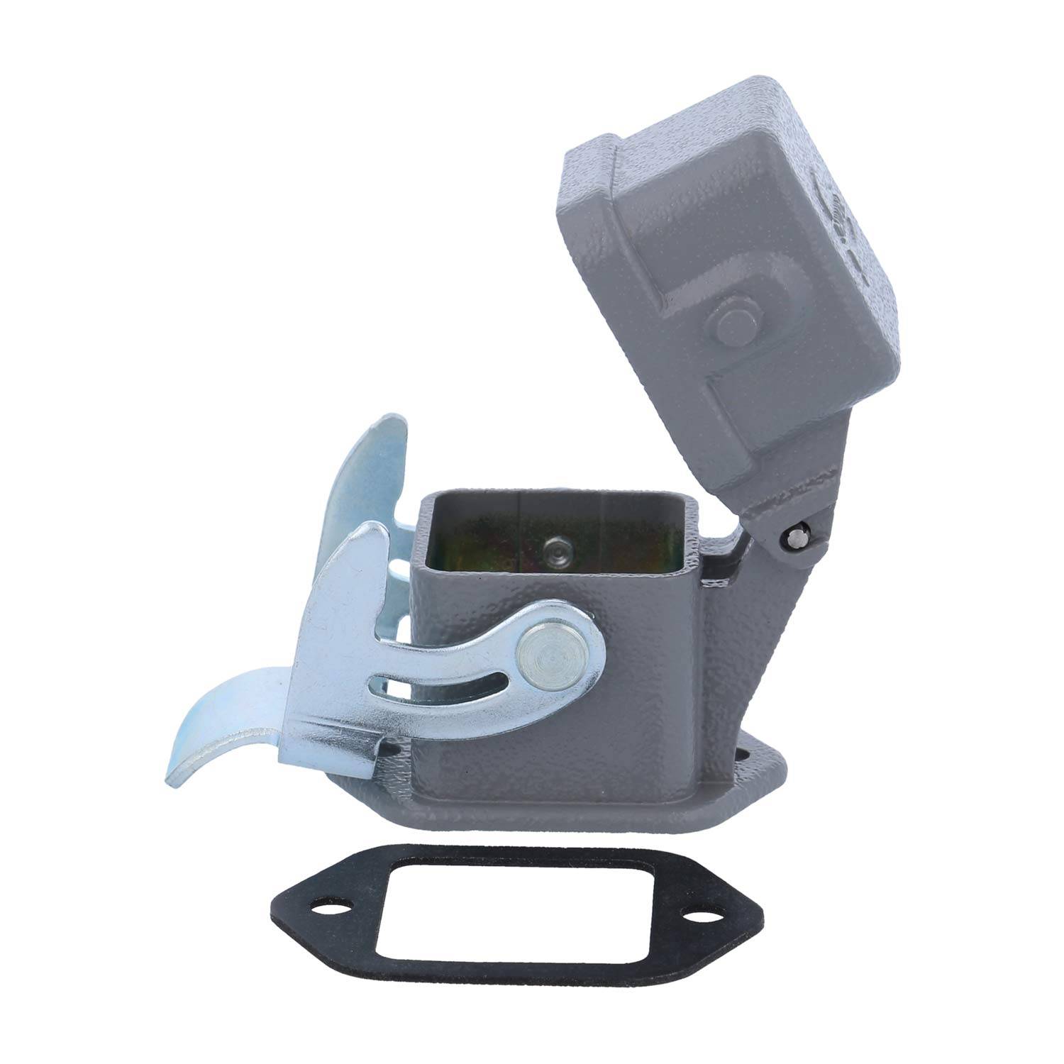 HARTING Han 3A Anbaugehäuse gerade mit 1 Bügel mit Schutzkappe Metall - 1 Stück