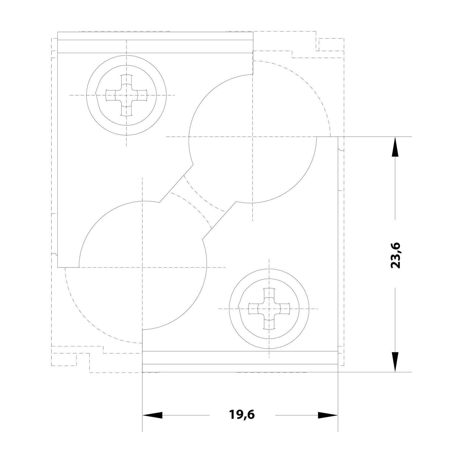 HARTING Quintax Metalladapter für Stift- und Buchseneinsatz passend für Quintax-Modul Werkstoff Metall - 1 Stück