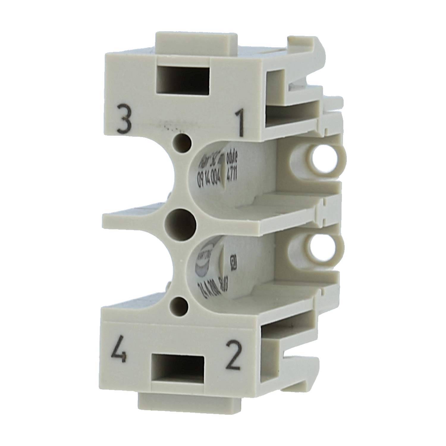 HARTING Han SC Modul mit Keramikferrule Buchseneinsatz (F) 4-polig Steckzyklen >=500 - 1 Stück
