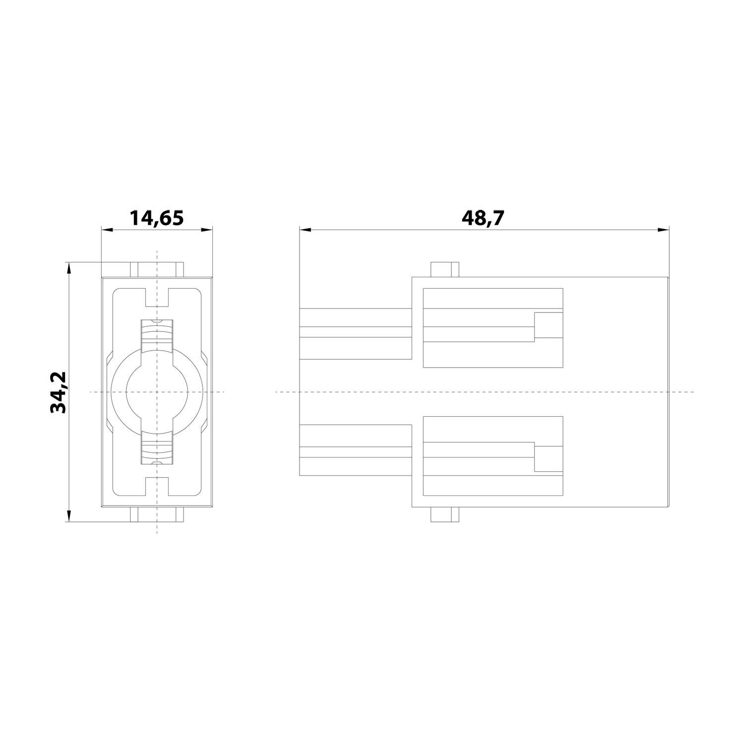 HARTING Han 100 Ampere Modul Stifteinsatz (M) Axialschraub- oder Crimpanschluss, 1-polig 830V, 100A - 1 Stück