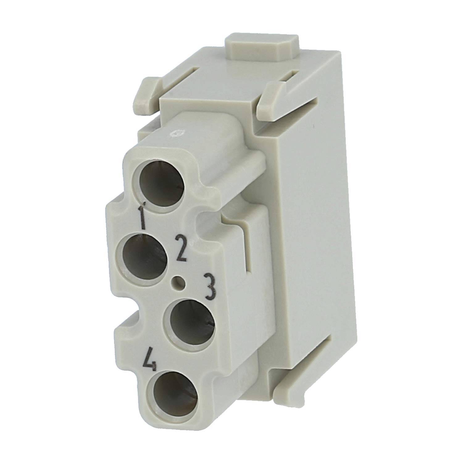HARTING Han Multikontaktmodul Buchseneinsatz (F) Löt- / Crimpanschluss, 4-polig 50V, 1,5A - 1 Stück