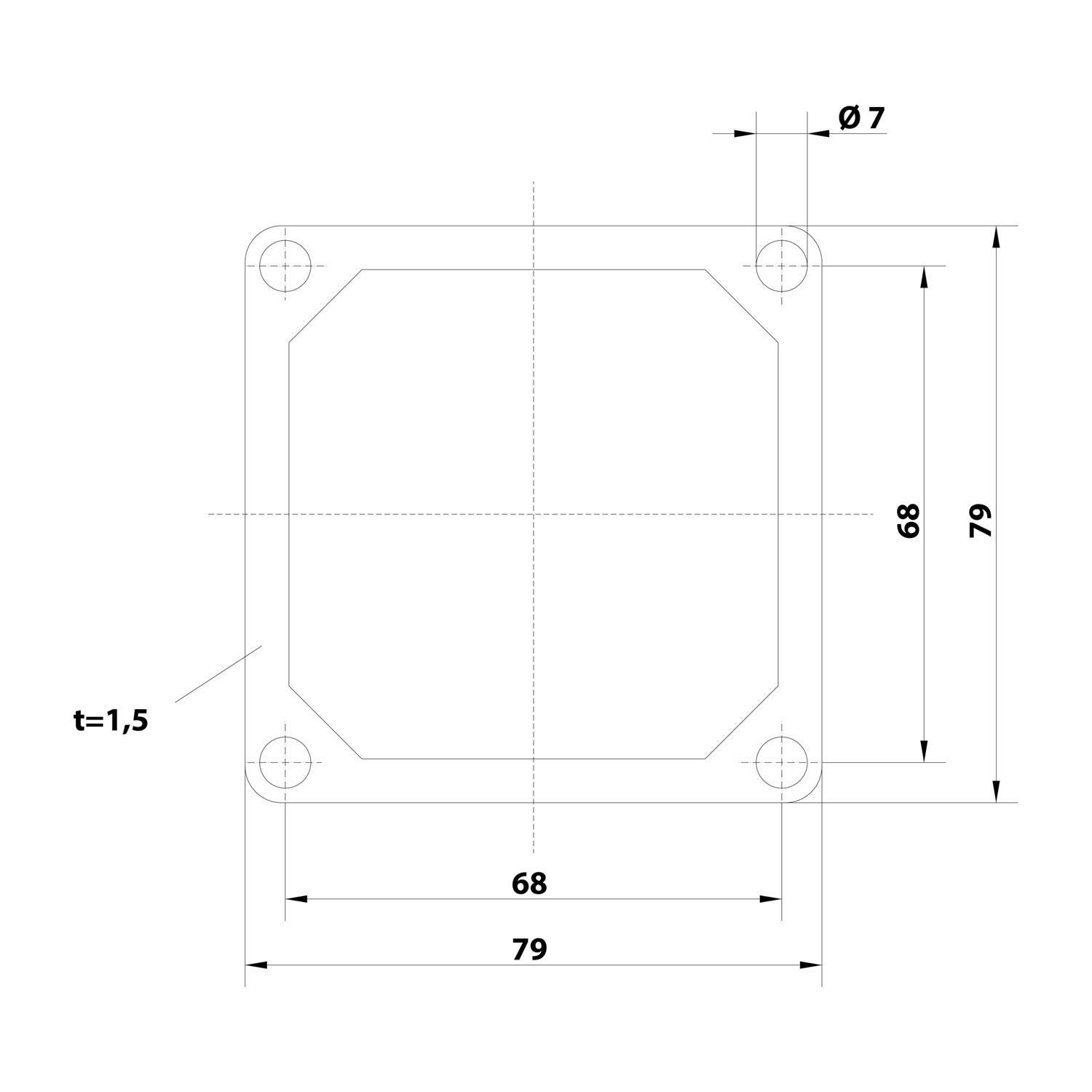 HARTING Han 10B Drive Flanschgummidichtung ohne Haltekontur passend für Drive Motorsteckverbinder Dichtung