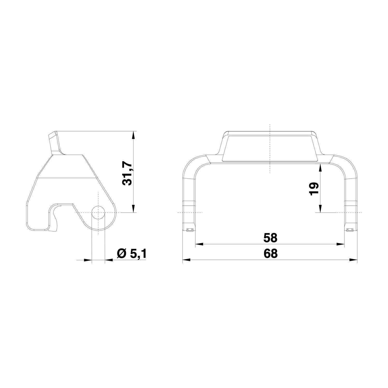 HARTING Han 32A Easy Lock Verriegelungsbügel passend für 32A Gehäuse Querbügel Werkstoff Verriegelungsbügel