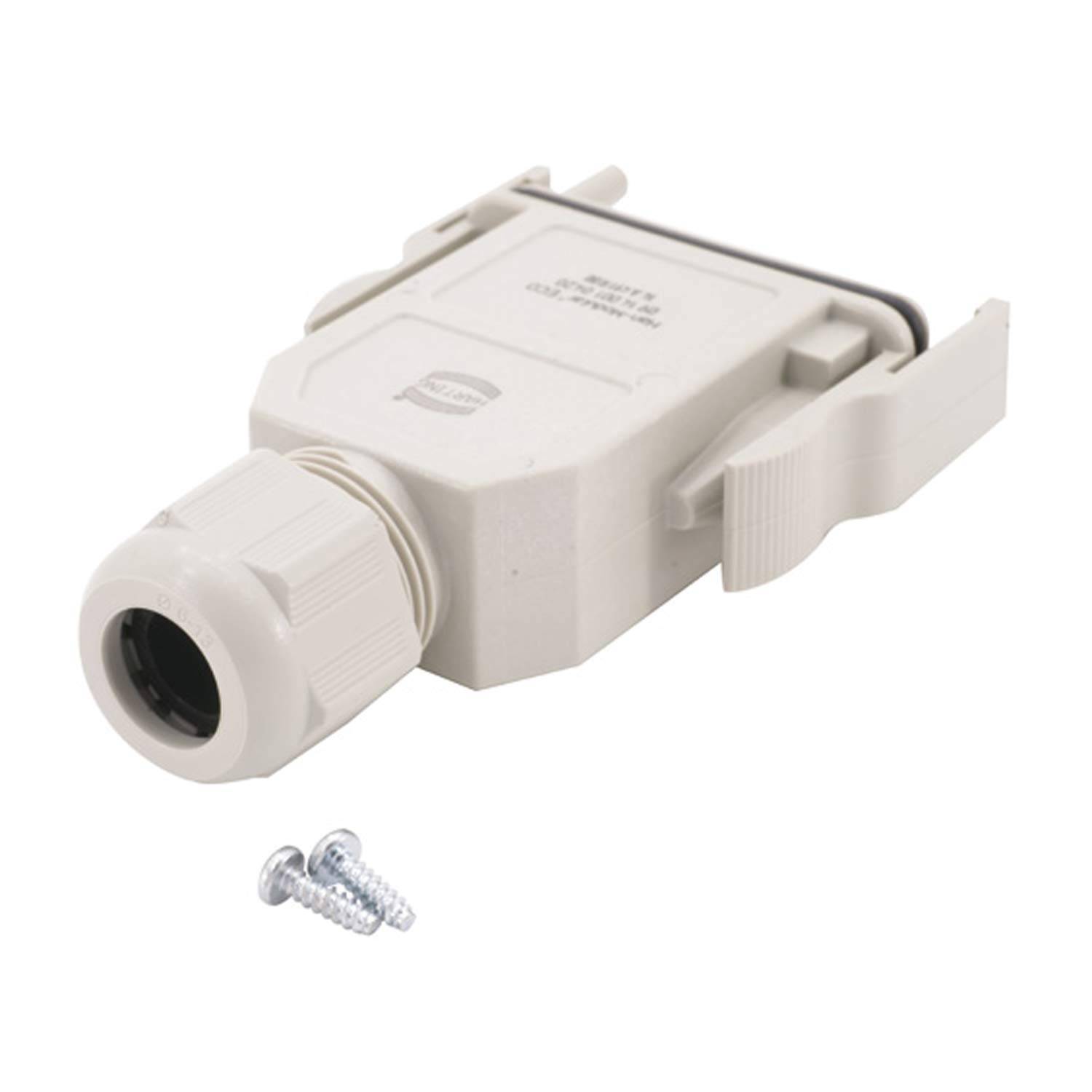 HARTING Han Modular ECO Tüllengehäuse, 1 gerader Kabelabgang, mit 2 Klammern Klemmbereich 6,0mm - 13,0mm - 1 Stück