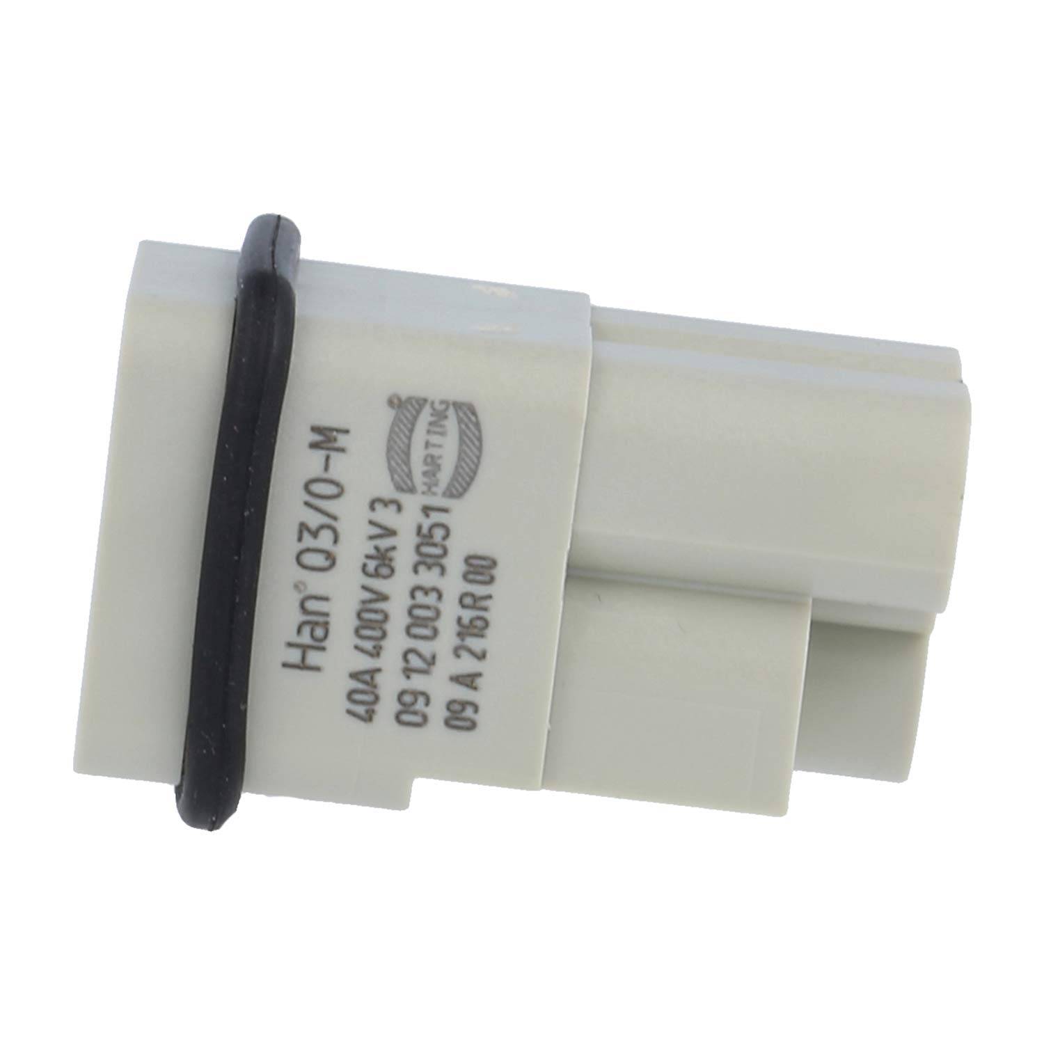 HARTING Han Q3/0 Stifteinsatz (M) Crimpanschluss, 3-polig+PE 400V, 40A - 1 Stück