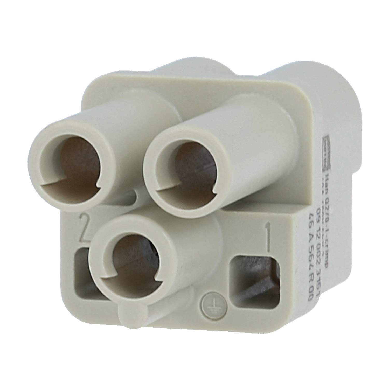 HARTING Han Q2/0 Buchseneinsatz (F) Crimpanschluss, 2-polig+PE 400V, 40A - 1 Stück