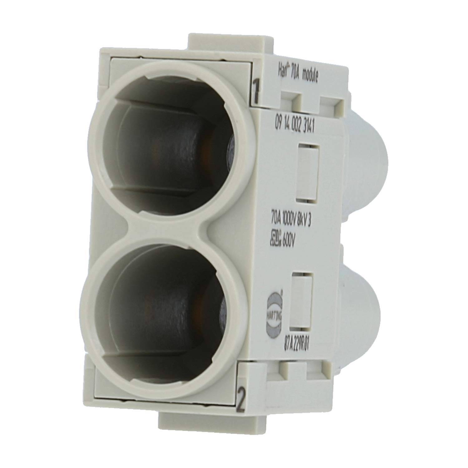 HARTING Han 70 Ampere Modul Buchseneinsatz (F) Crimpanschluss, 2-polig 1000V, 70A - 1 Stück