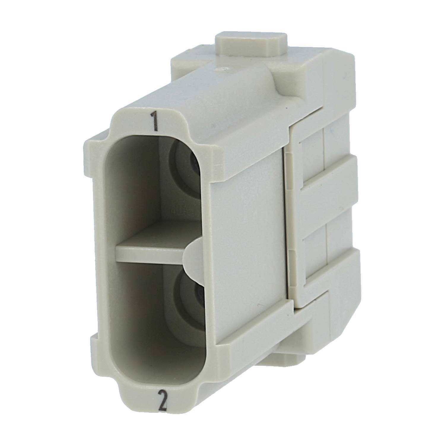 HARTING Han 40 Ampere Modul Stifteinsatz (M) Crimpanschluss, 2-polig 1000V, 40A - 1 Stück
