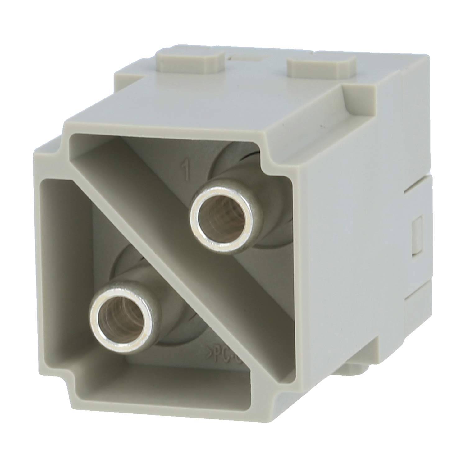 HARTING Han 100 Ampere Modul Stifteinsatz (M) Axialschraubanschluss, 2-polig 1000V, 100A - 1 Stück
