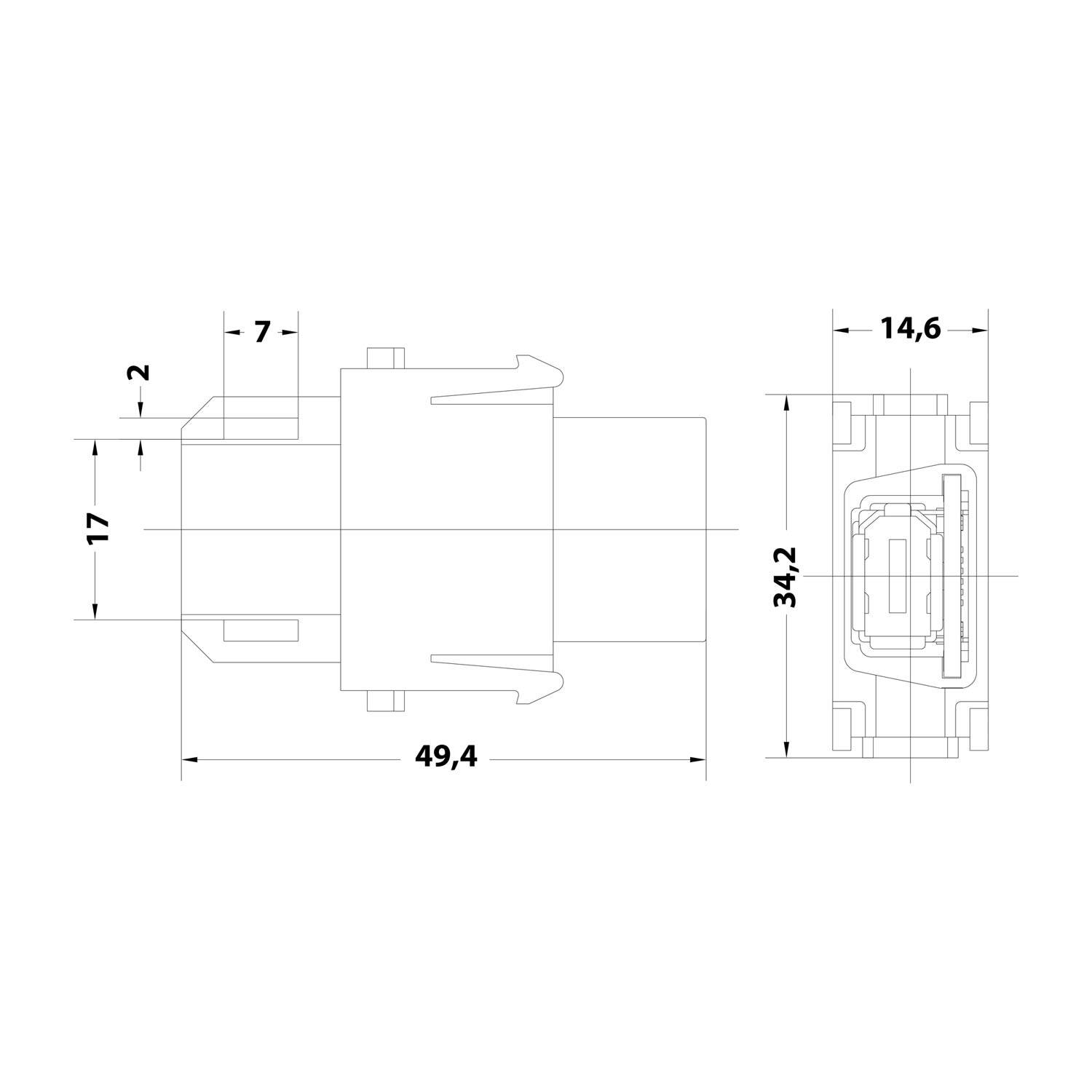 HARTING Han FireWire Modul Buchseneinsatz (F) 6-polig 50V, 1A - 1 Stück