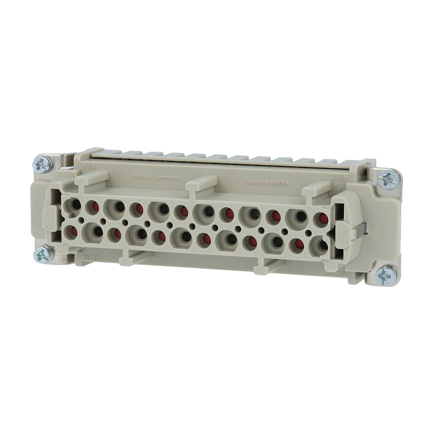 HARTING Han 10HvE mit 2 Schaltkontakte Buchseneinsatz (F) Crimpanschluss, 12-polig 10/2+PE 830V - 500V Steuerkontakt,