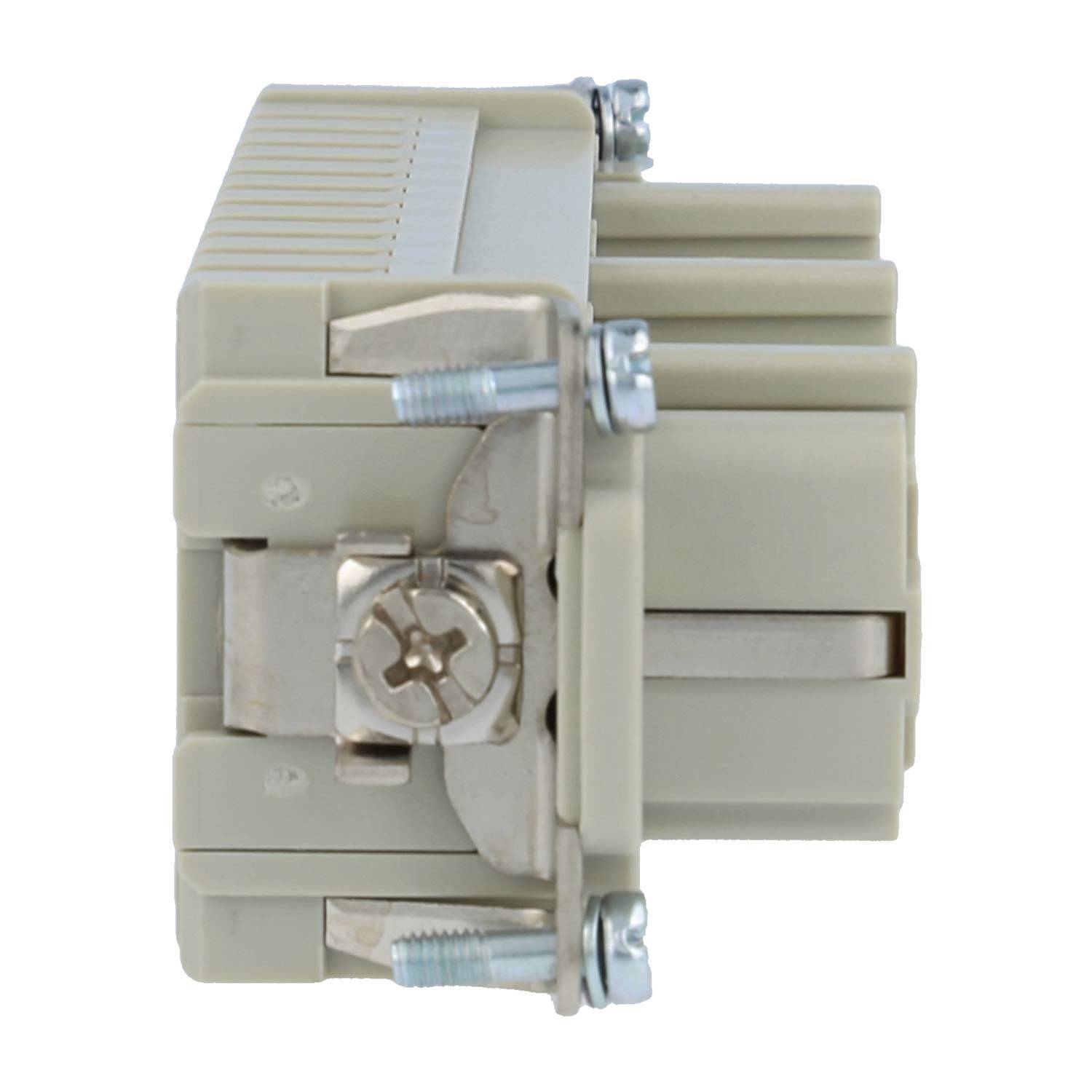 HARTING Han 10HvE mit 2 Schaltkontakte Buchseneinsatz (F) Crimpanschluss, 12-polig 10/2+PE 830V - 500V Steuerkontakt,