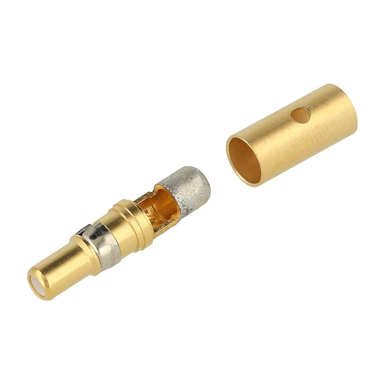 HARTING Koaxialkontakt 50Ohm Kontaktstift (M) gold, 1 Stück Werkstoff Kupferlegierung - 1 Stück