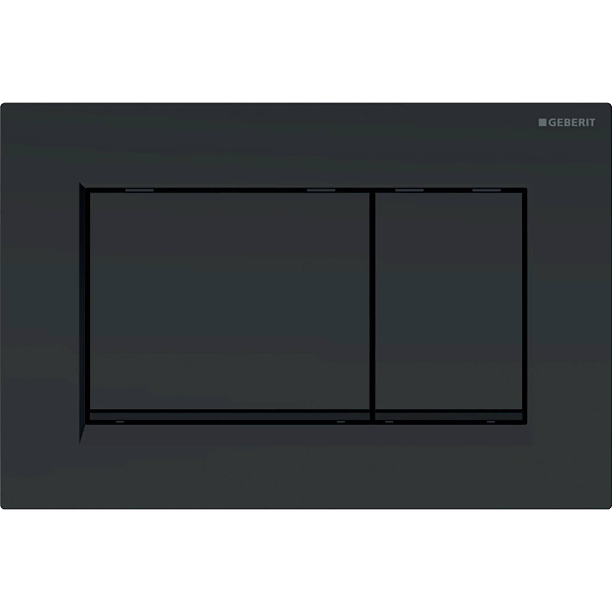 Geberit Betätigungsplatte Sigma20 2-Mengen Kunststoff, mattschwarz, square, 1 Stk.