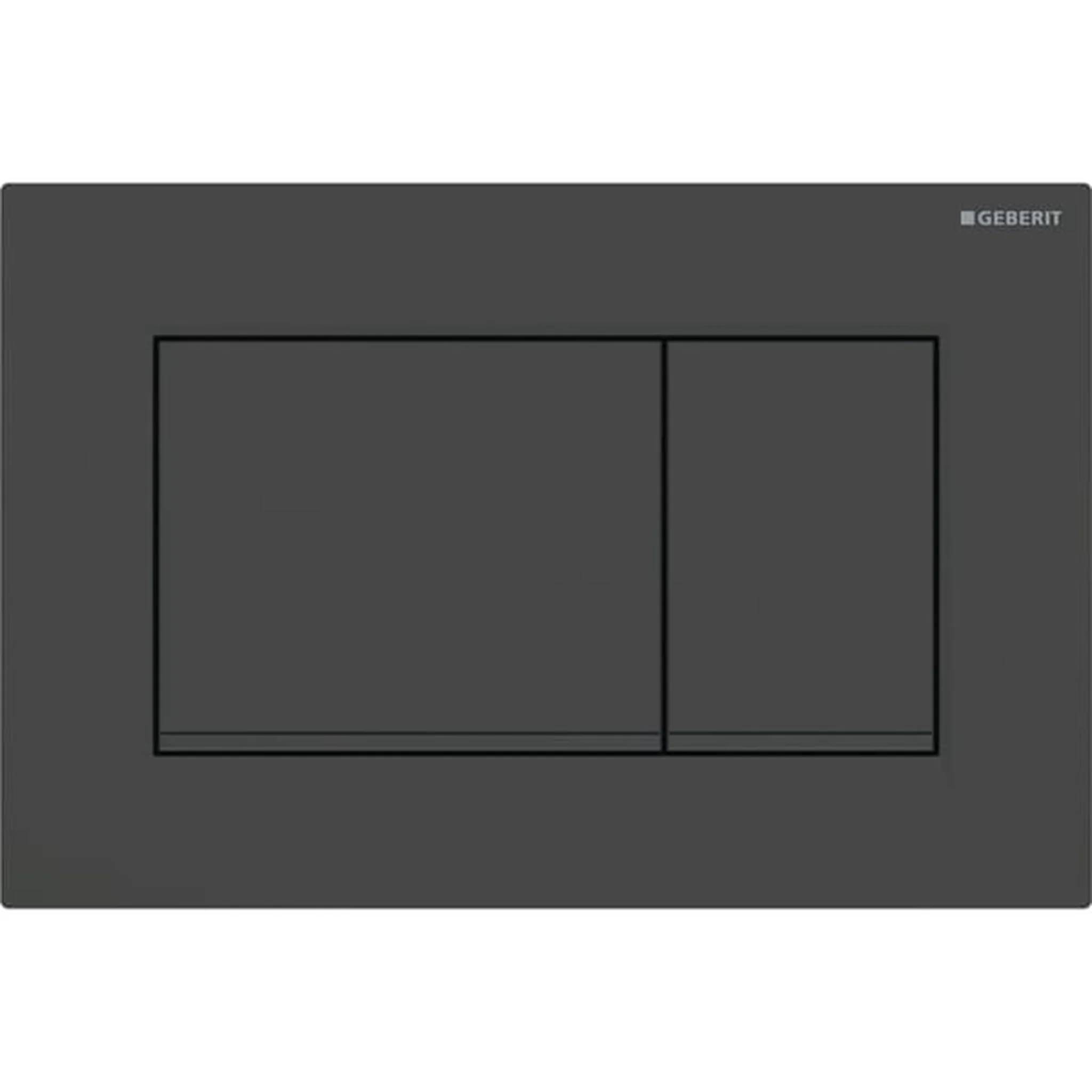 Geberit Betätigungsplatte Sigma20 2-Mengen Kunststoff, mattschwarz, square, 1 Stk.
