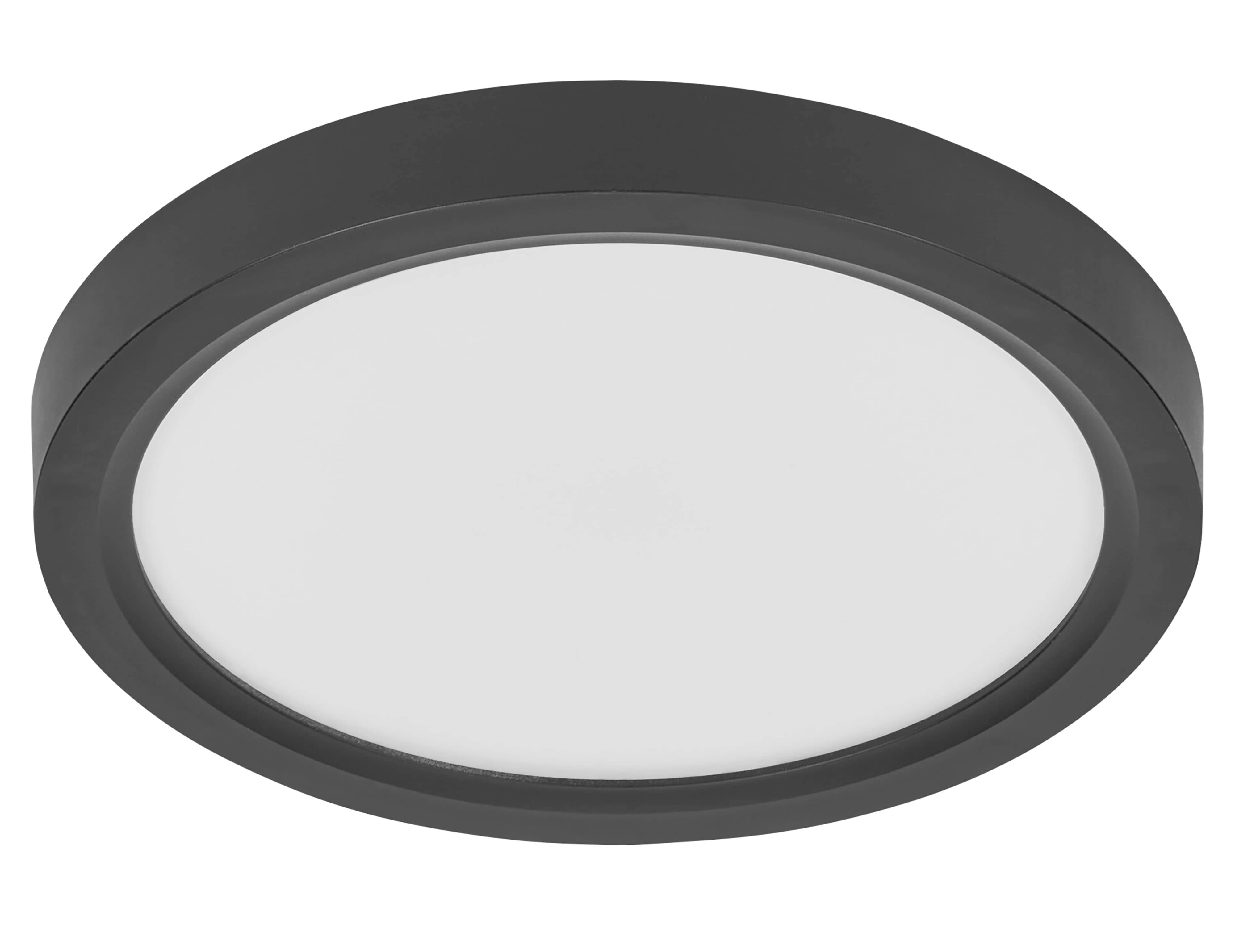 OSRAM LED-Deckenleuchte, 24W, 3000K, 2500lm, warmweiß, IP20, dimmbar, schwarz, Ø32 cm