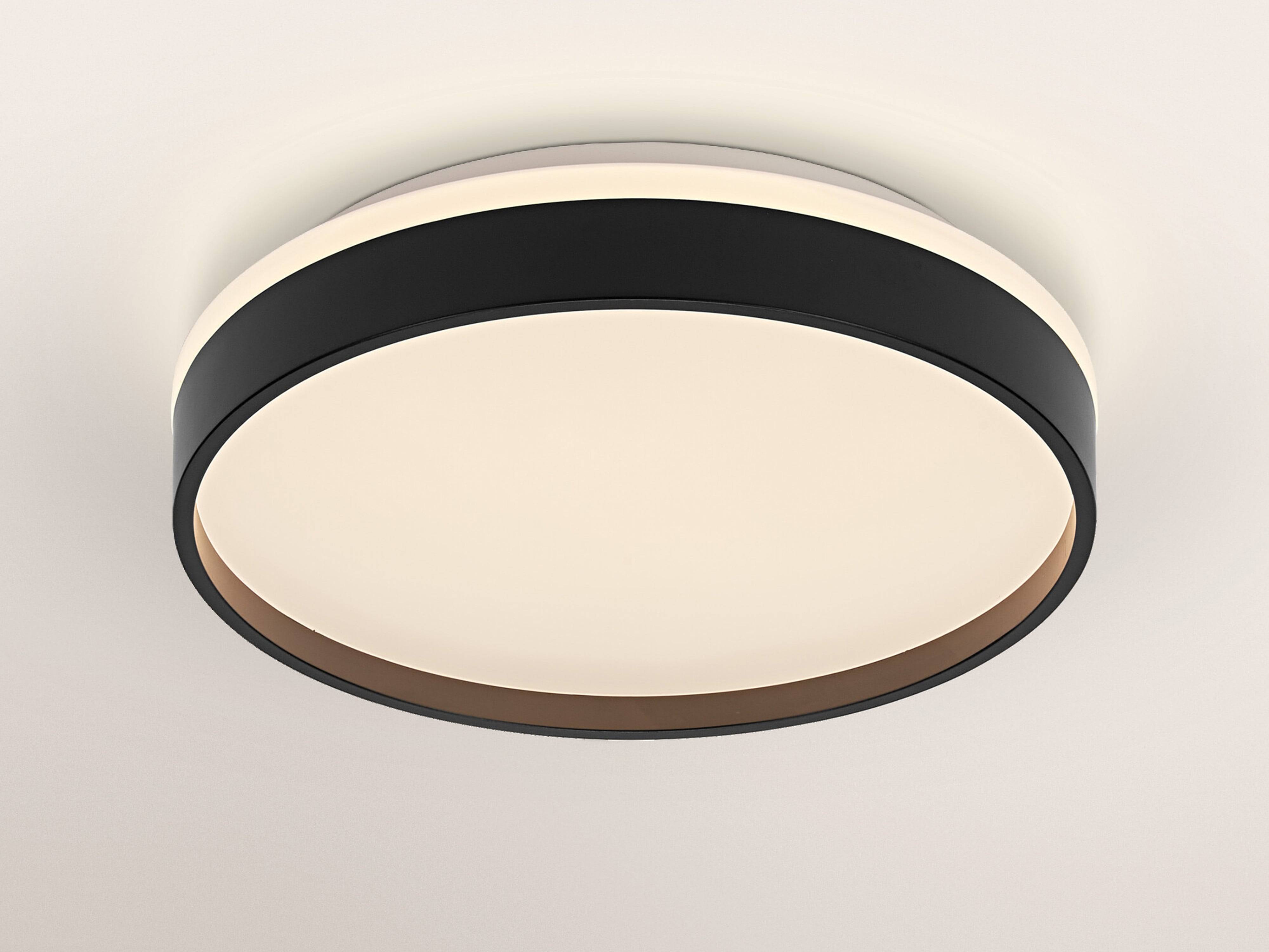 OSRAM LED-Deckenleuchte, 16W, 3000K, 1000lm, warmweiß, IP20, schwarz, Ø30cm