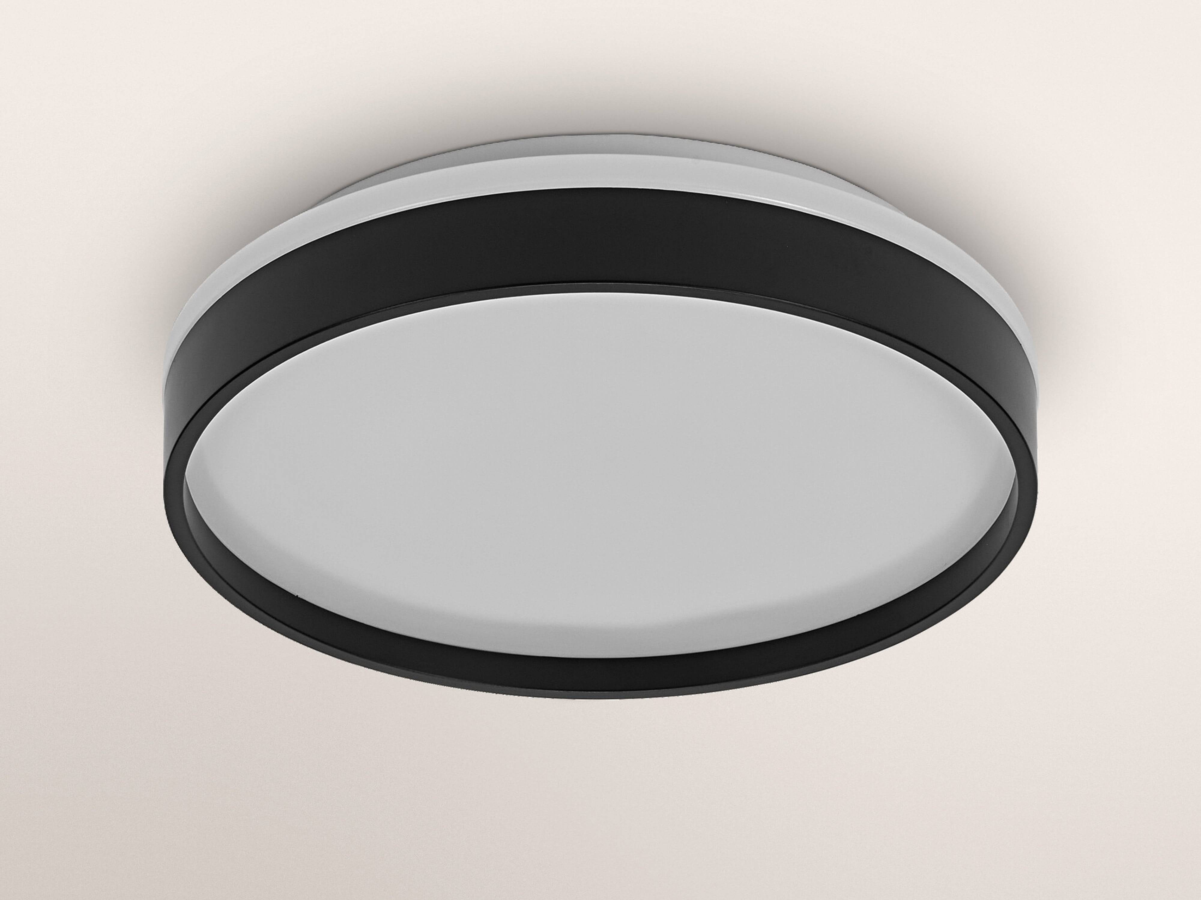 OSRAM LED-Deckenleuchte, 16W, 3000K, 1000lm, warmweiß, IP20, schwarz, Ø30cm