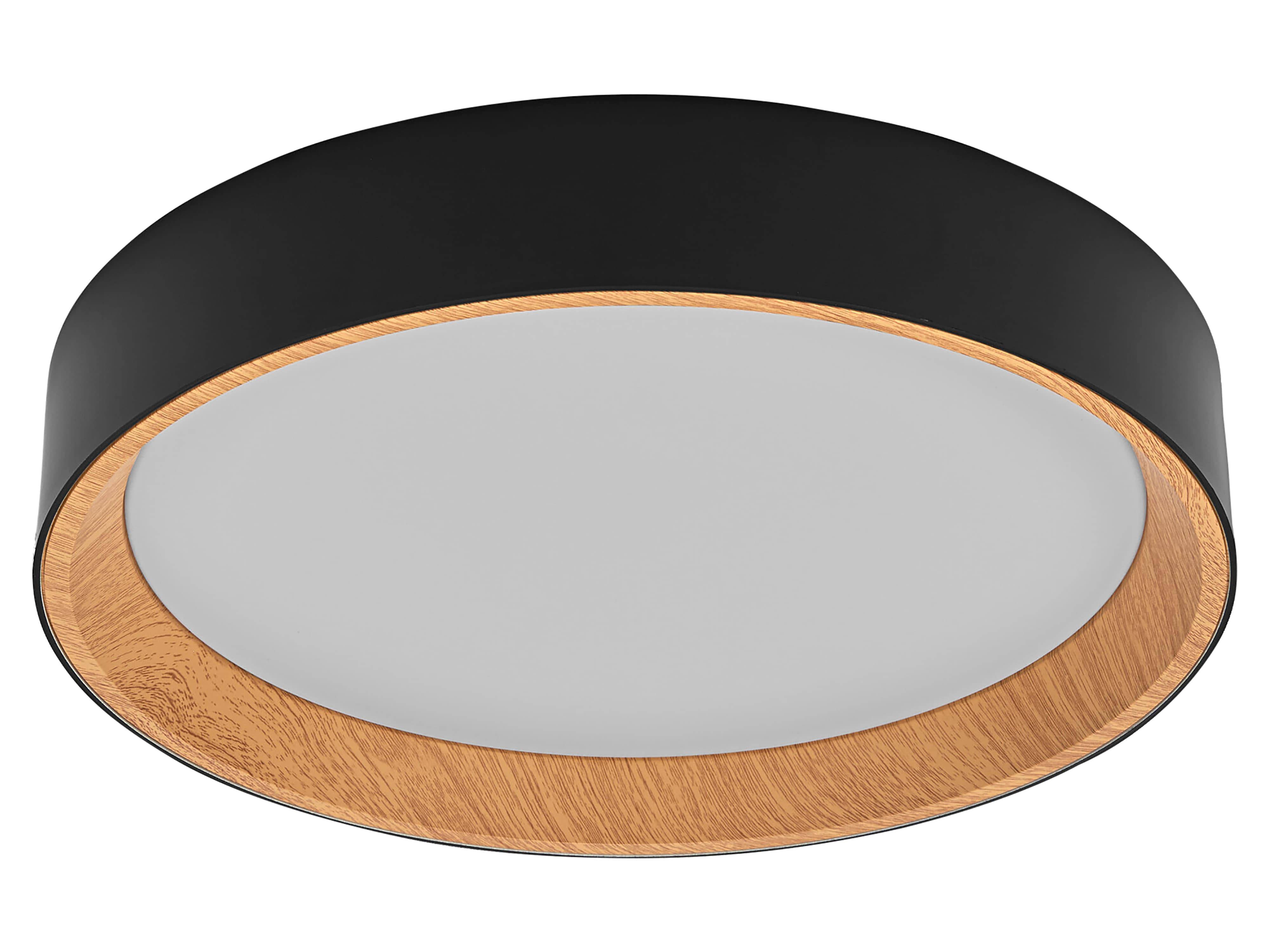 OSRAM LED-Deckenleuchte, 16W, 3000K, 1000lm, warmweiß, IP20, dimmbar, schwarz, Ø29 cm