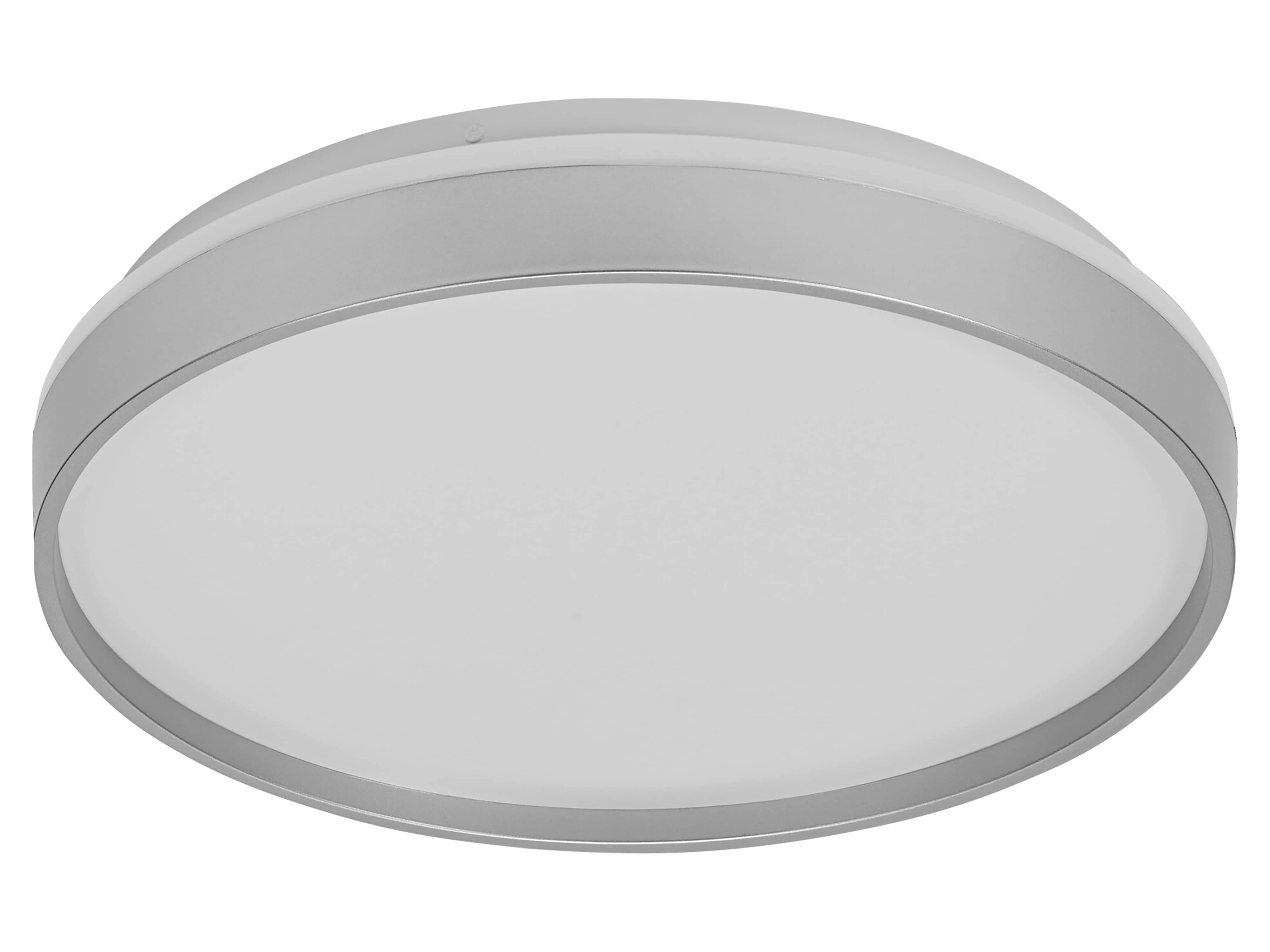 OSRAM LED-Deckenleuchte, 24W, 3000K, 1450lm, warmweiß, IP20, silber, Ø38,5 cm