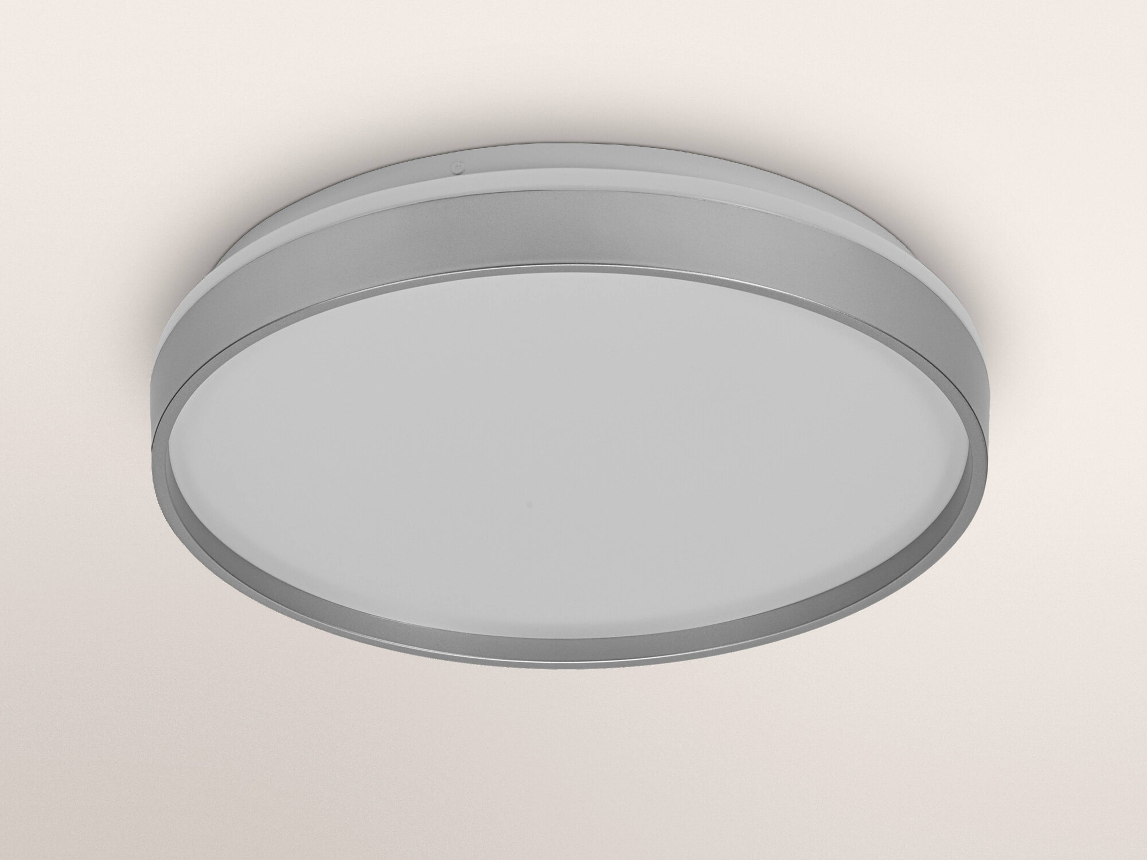 OSRAM LED-Deckenleuchte, 24W, 3000K, 1450lm, warmweiß, IP20, silber, Ø38,5 cm