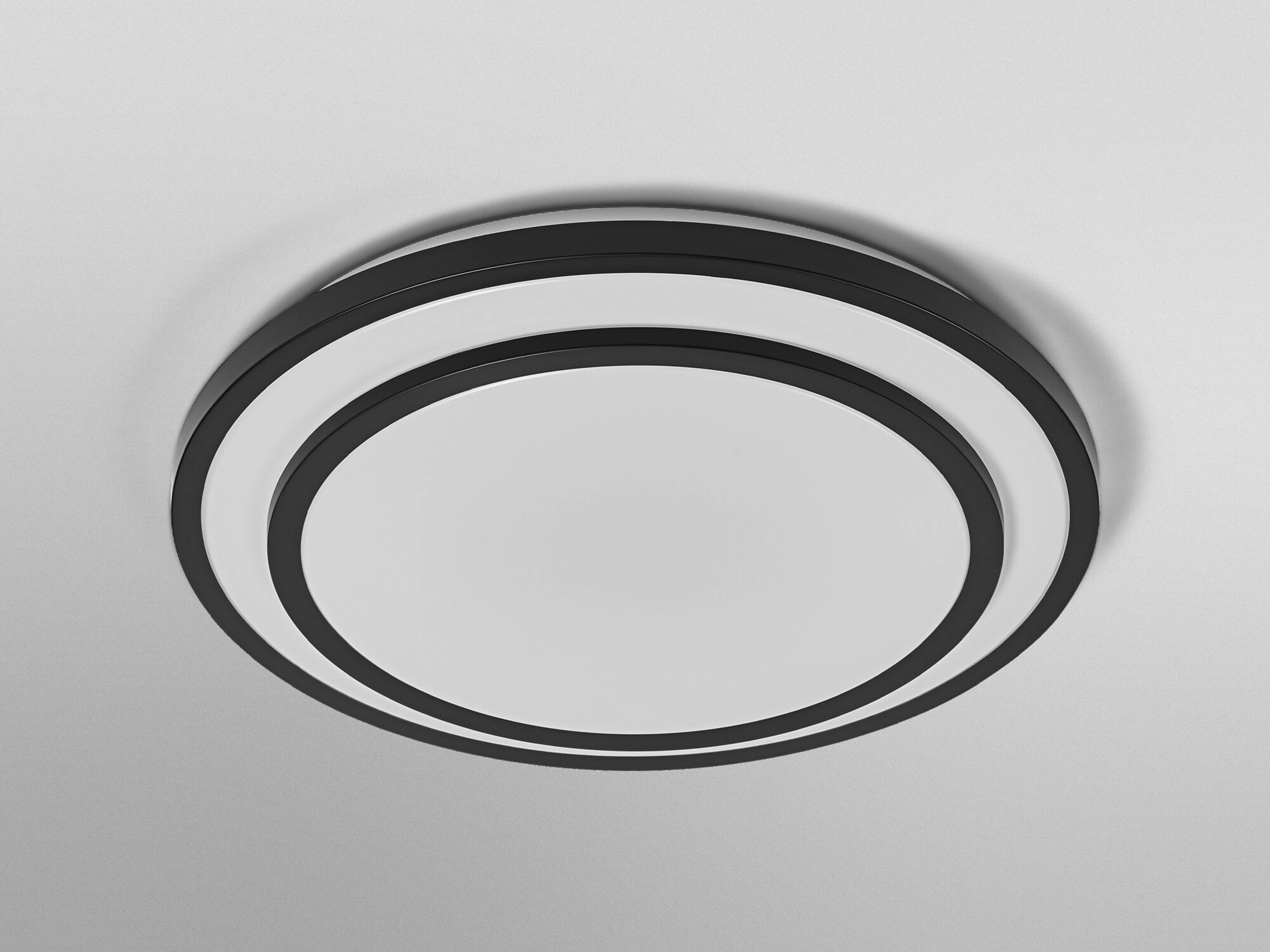 OSRAM LED-Deckenleuchte, 24W, 3000K, 1450lm, warmweiß, IP20, schwarz, Ø39cm