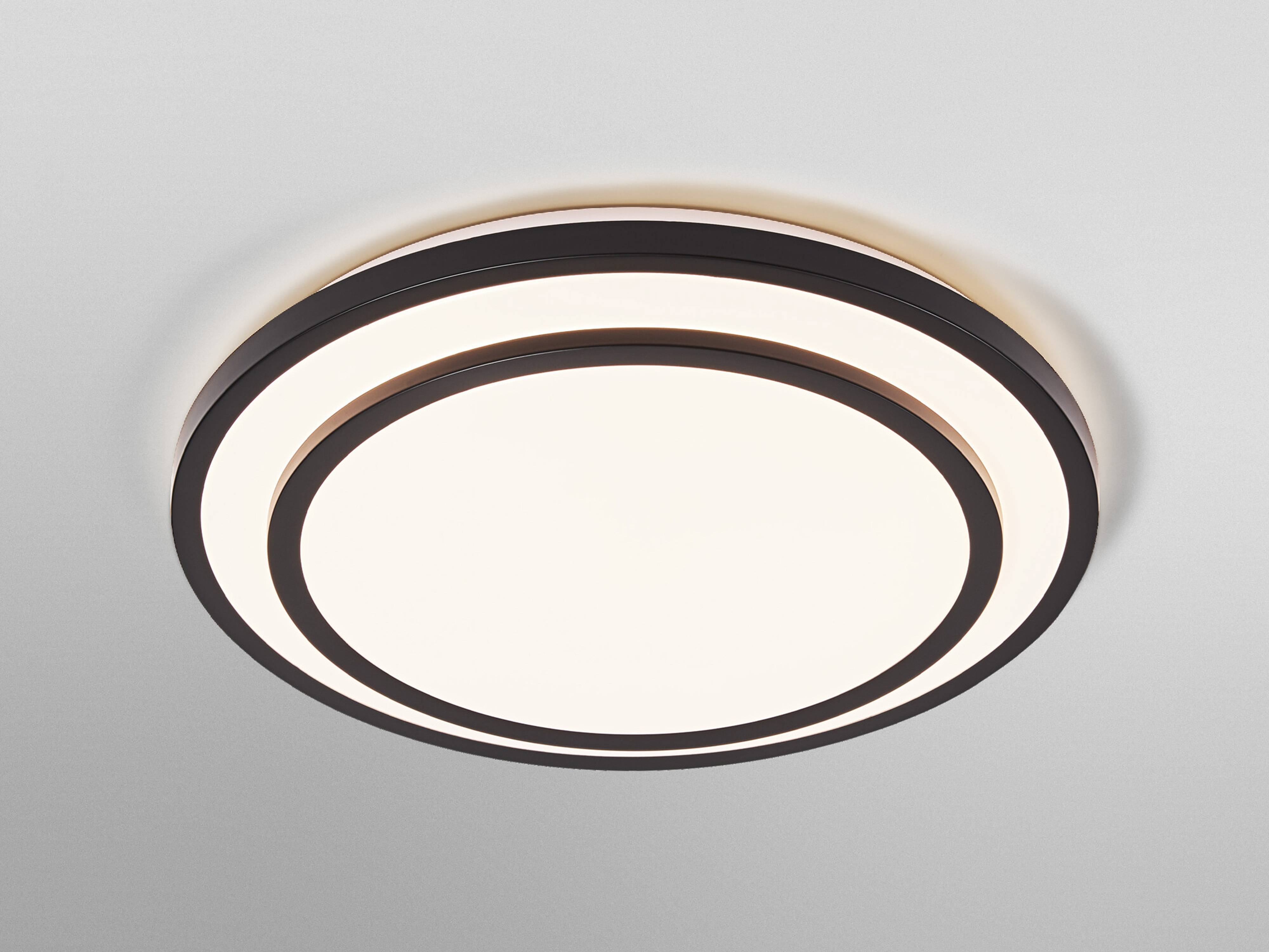 OSRAM LED-Deckenleuchte, 24W, 3000K, 1450lm, warmweiß, IP20, schwarz, Ø39cm