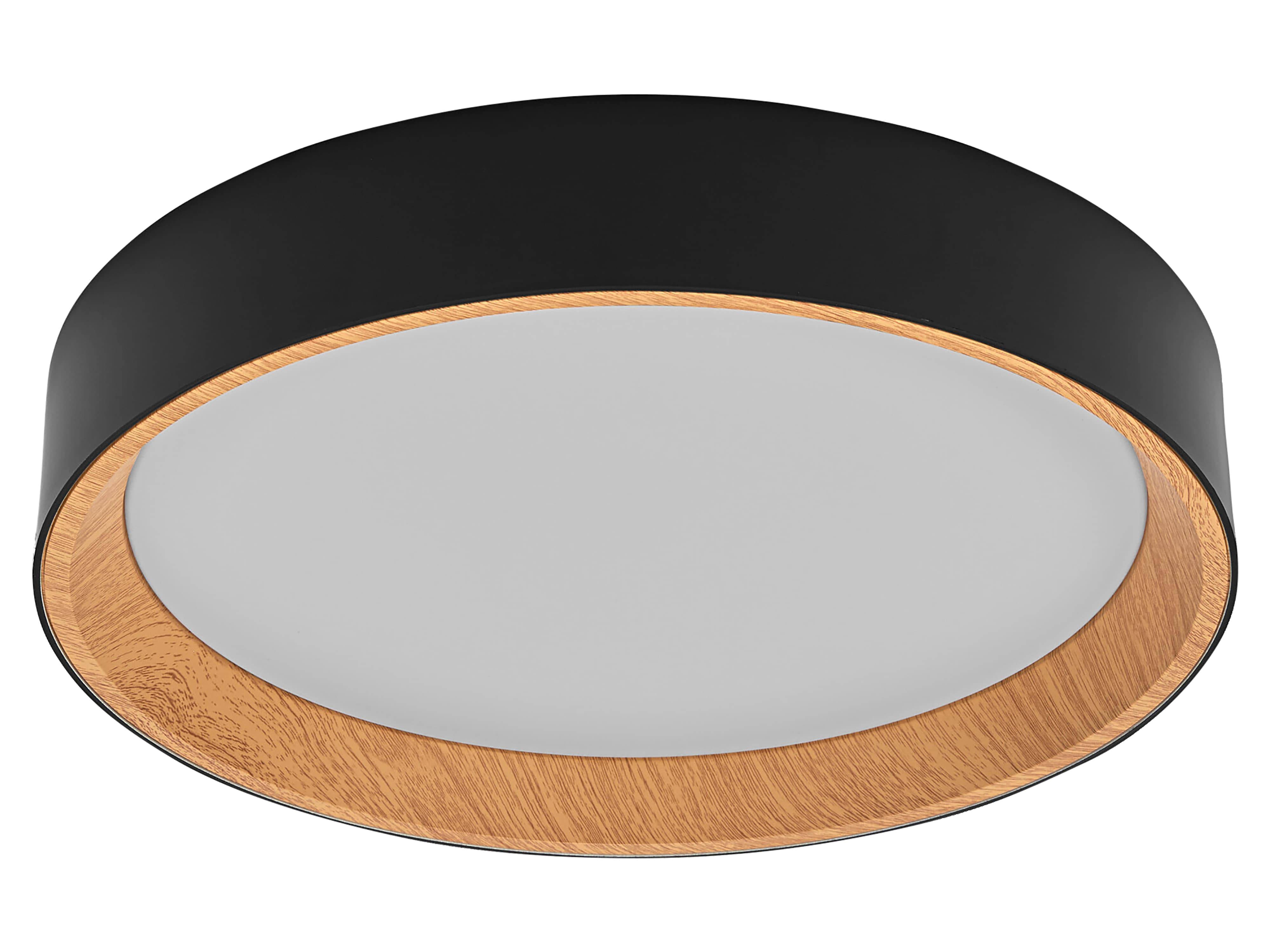 OSRAM LED-Deckenleuchte, 24W, 3000K, 1450lm, warmweiß, IP20, dimmbar, schwarz, Ø39 cm