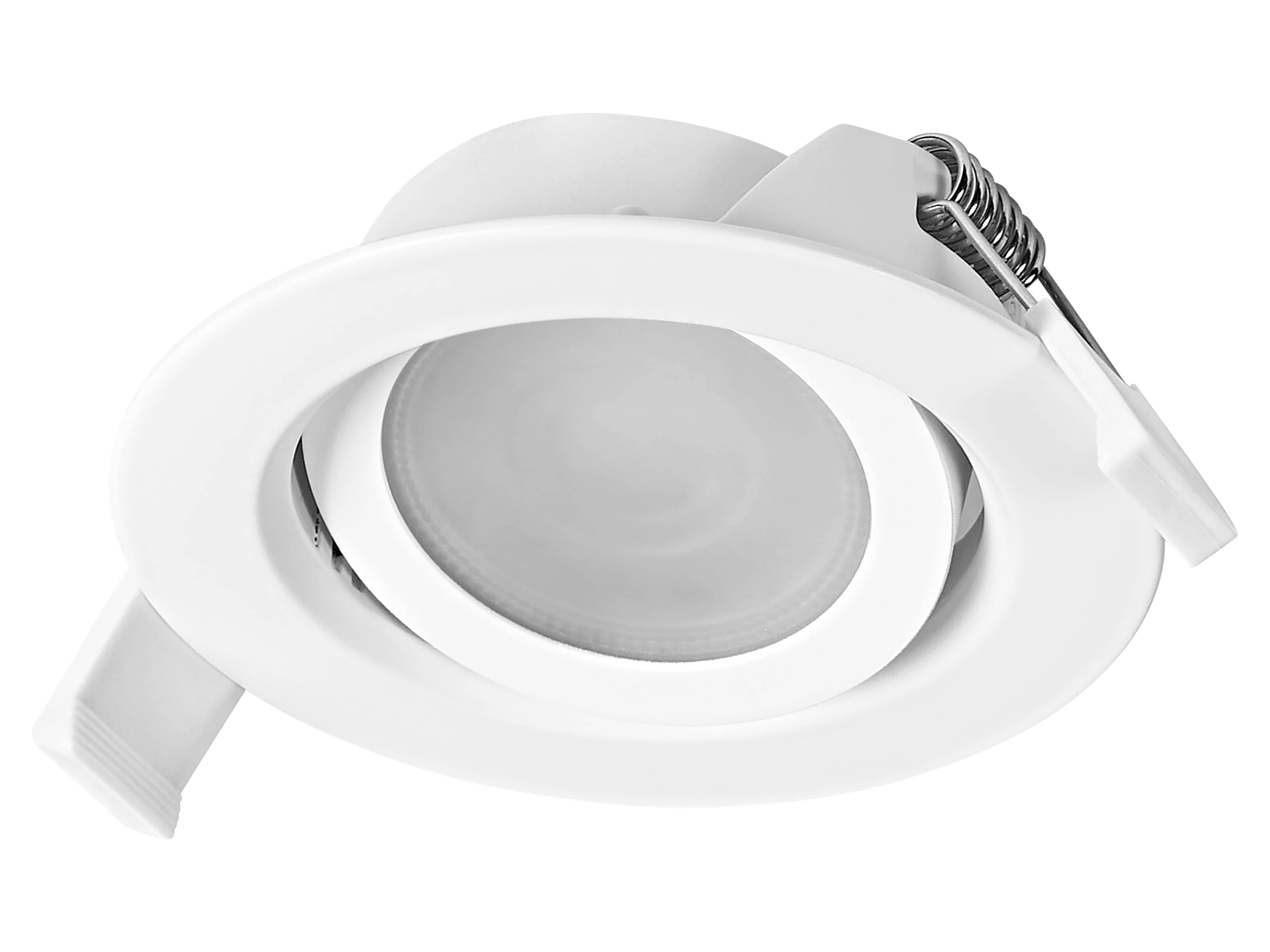 OSRAM LED-Einbauleuchte, 4,9W, 2700K, 220lm, warmweiß, IP20, dimmbar, weiß, 3er Set