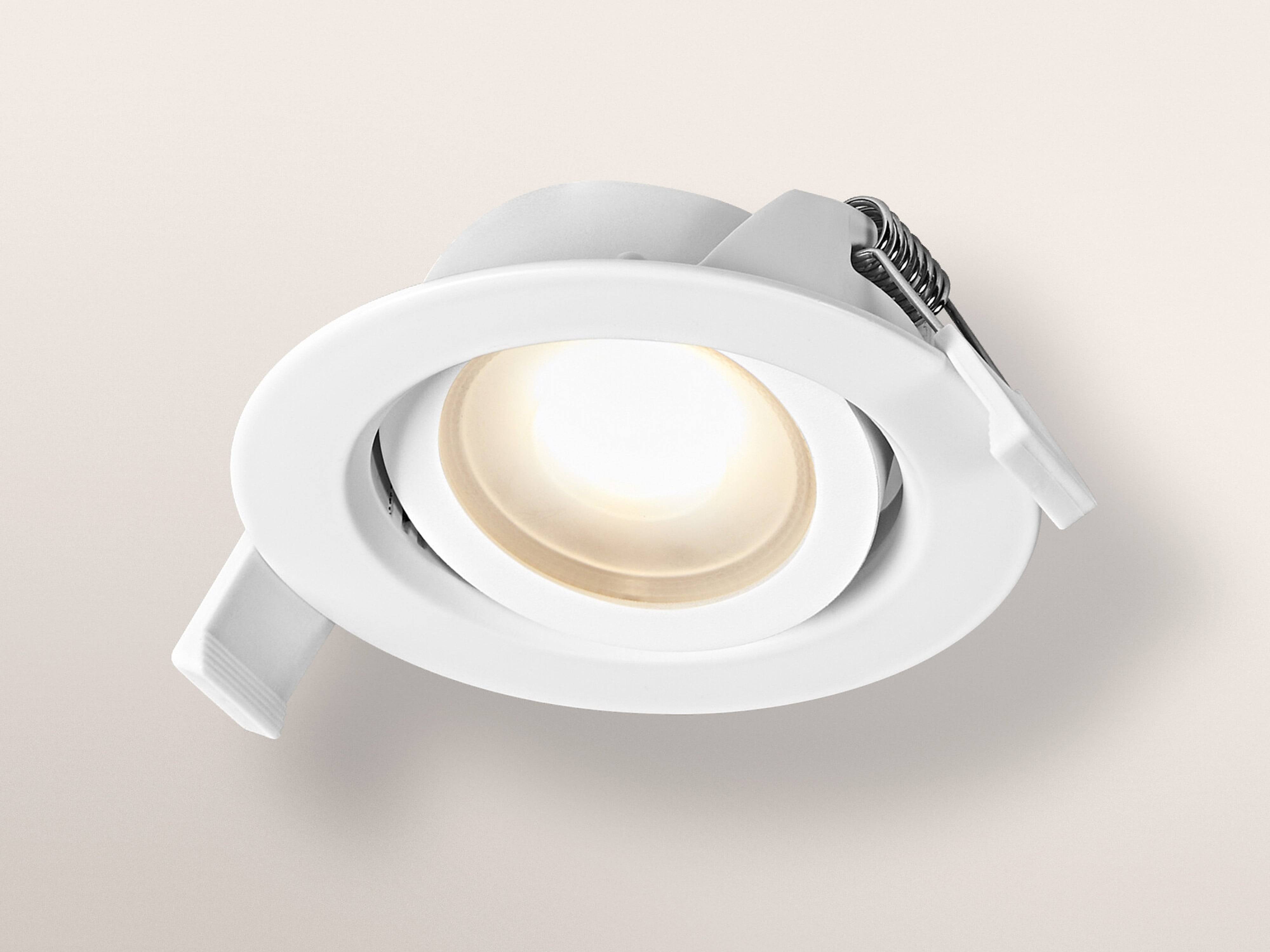 OSRAM LED-Einbauleuchte, 4,9W, 2700K, 220lm, warmweiß, IP20, dimmbar, weiß, 3er Set