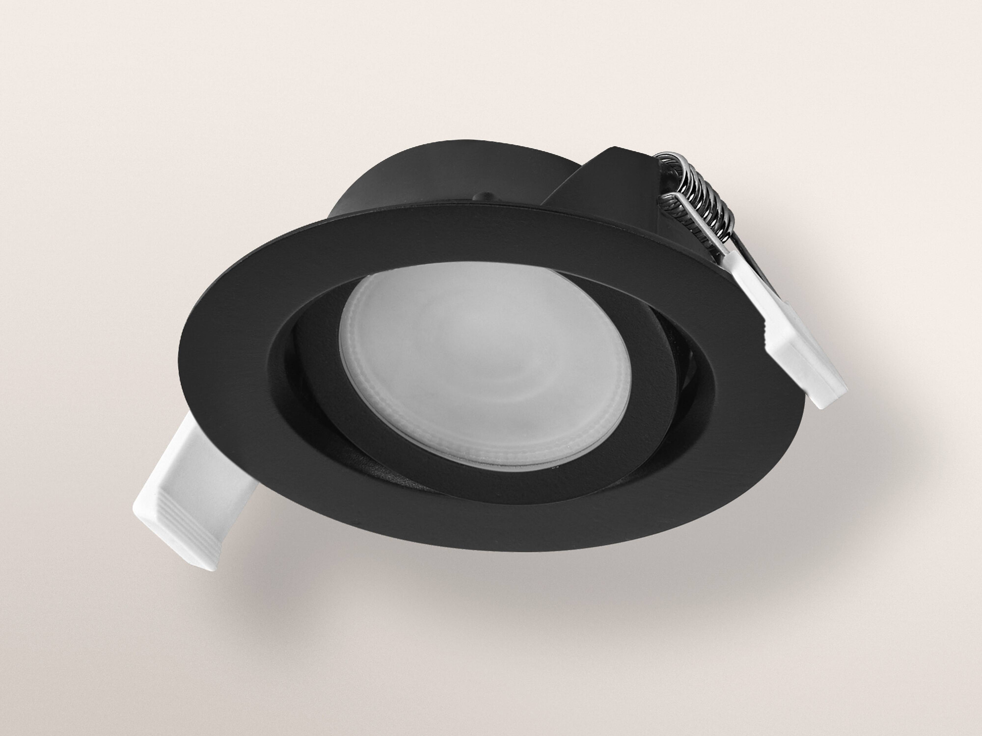 OSRAM LED-Einbauleuchte, 4,9W, 2700K, 190lm, warmweiß, IP20, dimmbar, schwarz, 3er Set