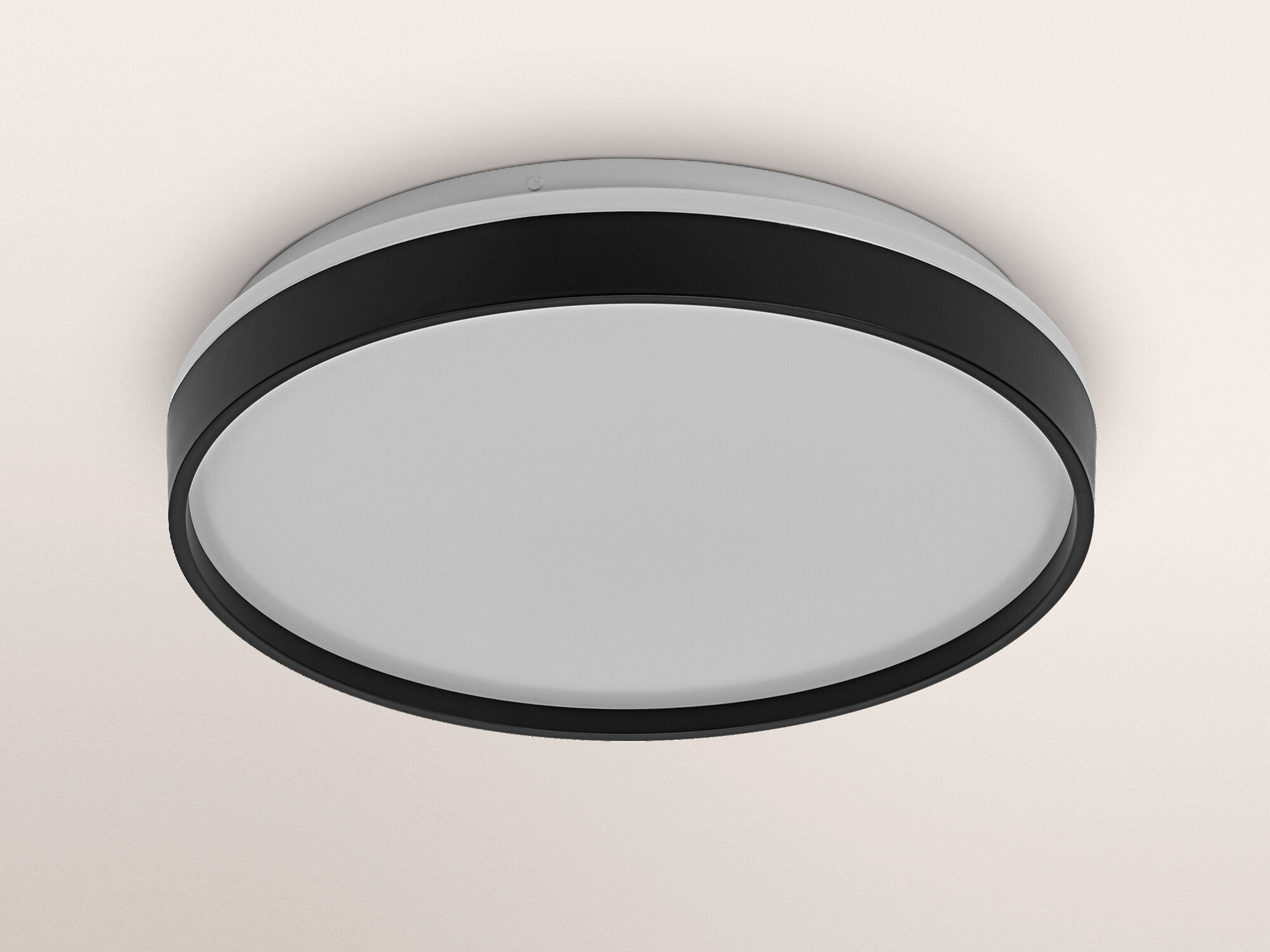 OSRAM LED-Deckenleuchte, 24W, 3000K, 1450lm, warmweiß, IP20, schwarz, Ø38,5cm