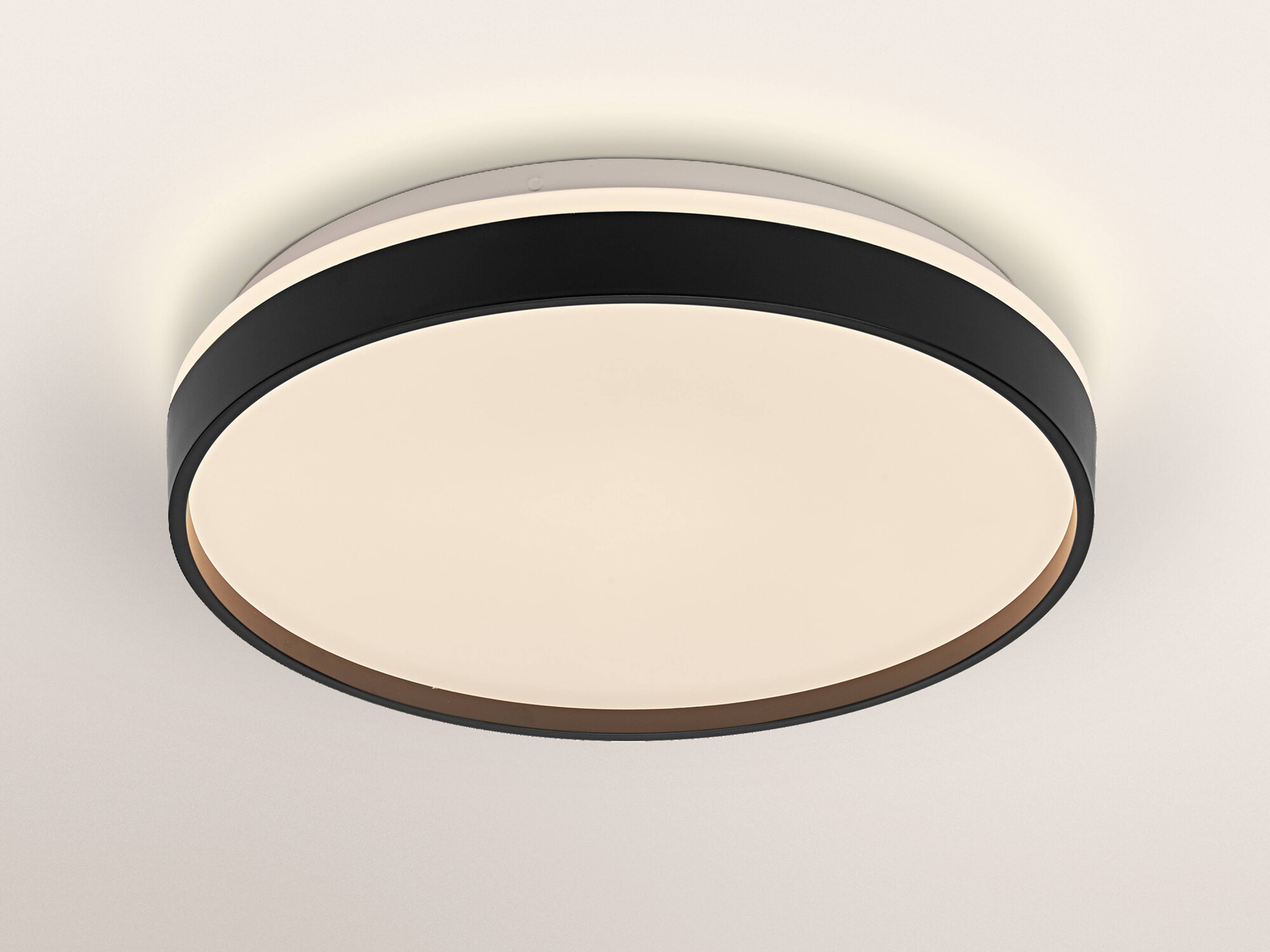 OSRAM LED-Deckenleuchte, 24W, 3000K, 1450lm, warmweiß, IP20, schwarz, Ø38,5cm