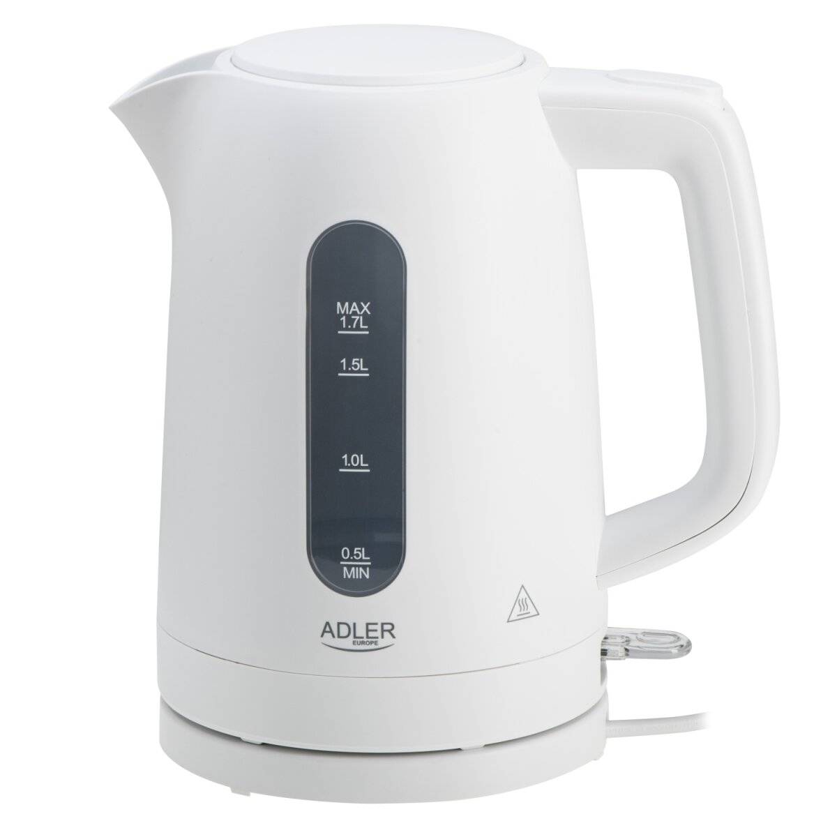 Adler AD 1379 Wasserkocher 2200W, 1,7 L, STRIX-System, 360° drehbar - Weiß