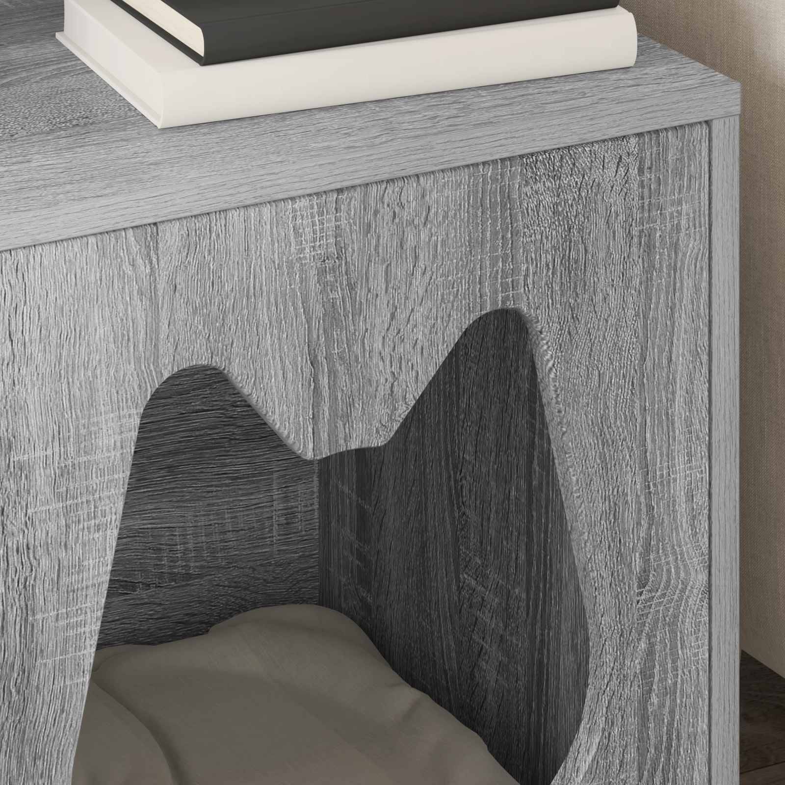 vidaXL Katzenhaus Graues Sonoma 42,5 x 40 x 53,5 cm Holzwerkstoff