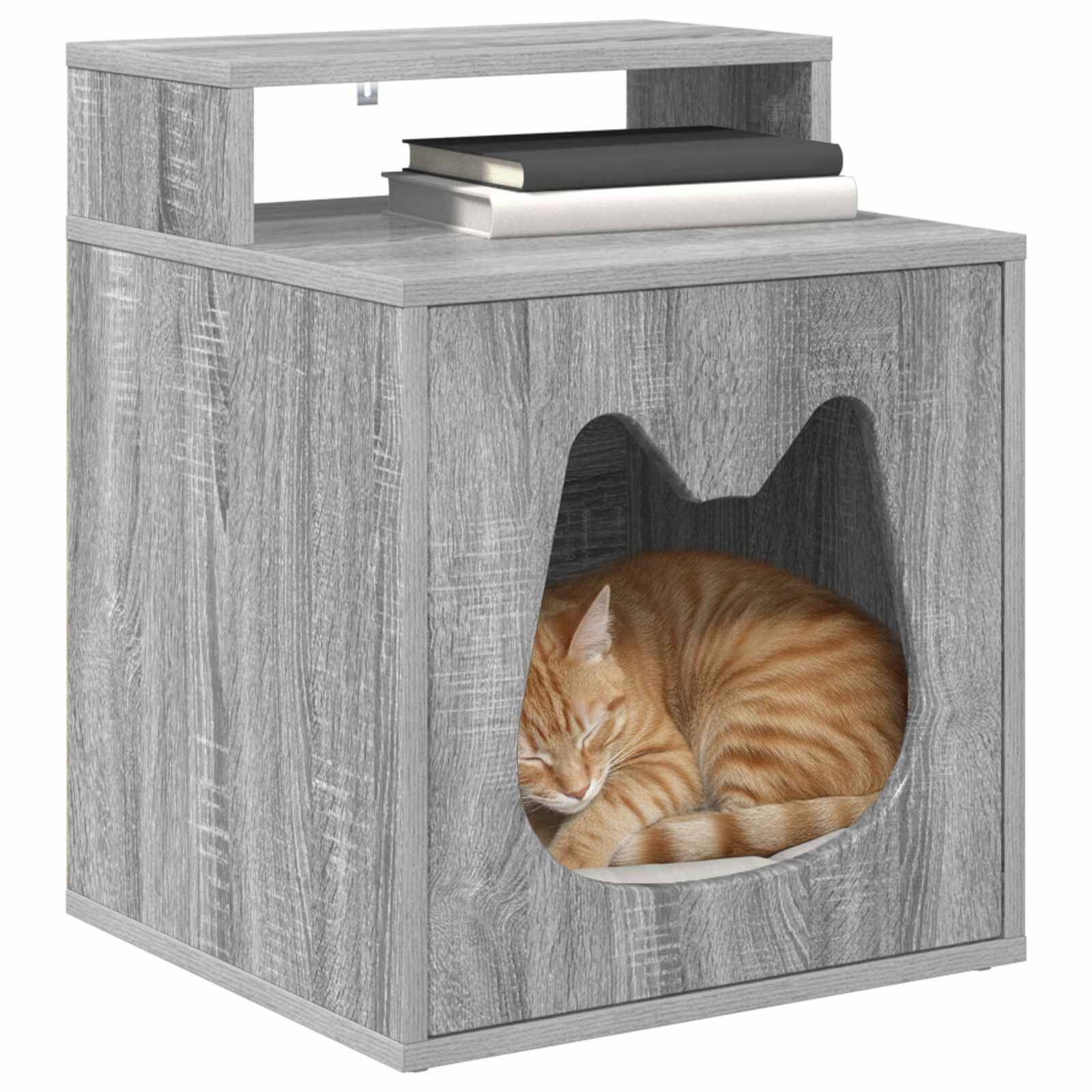 vidaXL Katzenhaus Graues Sonoma 42,5 x 40 x 53,5 cm Holzwerkstoff