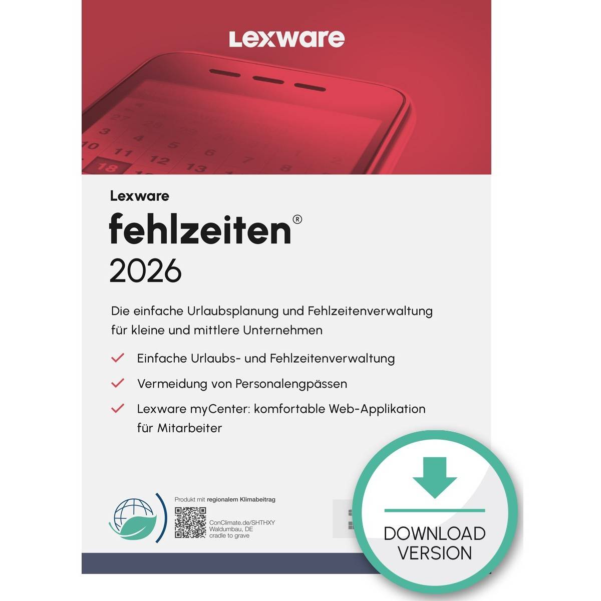 Lexware Fehlzeiten 2026 - 1 Device. 1 Year - ESD-DownloadESD Software ESD-Lizenzen