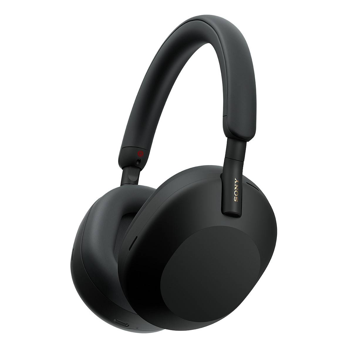 Schwarze Over-Ear-Kopfhörer, kabellos, mit schlankem Design und komfortabler Polsterung, geeignet für hochwertige Audioerlebnisse.