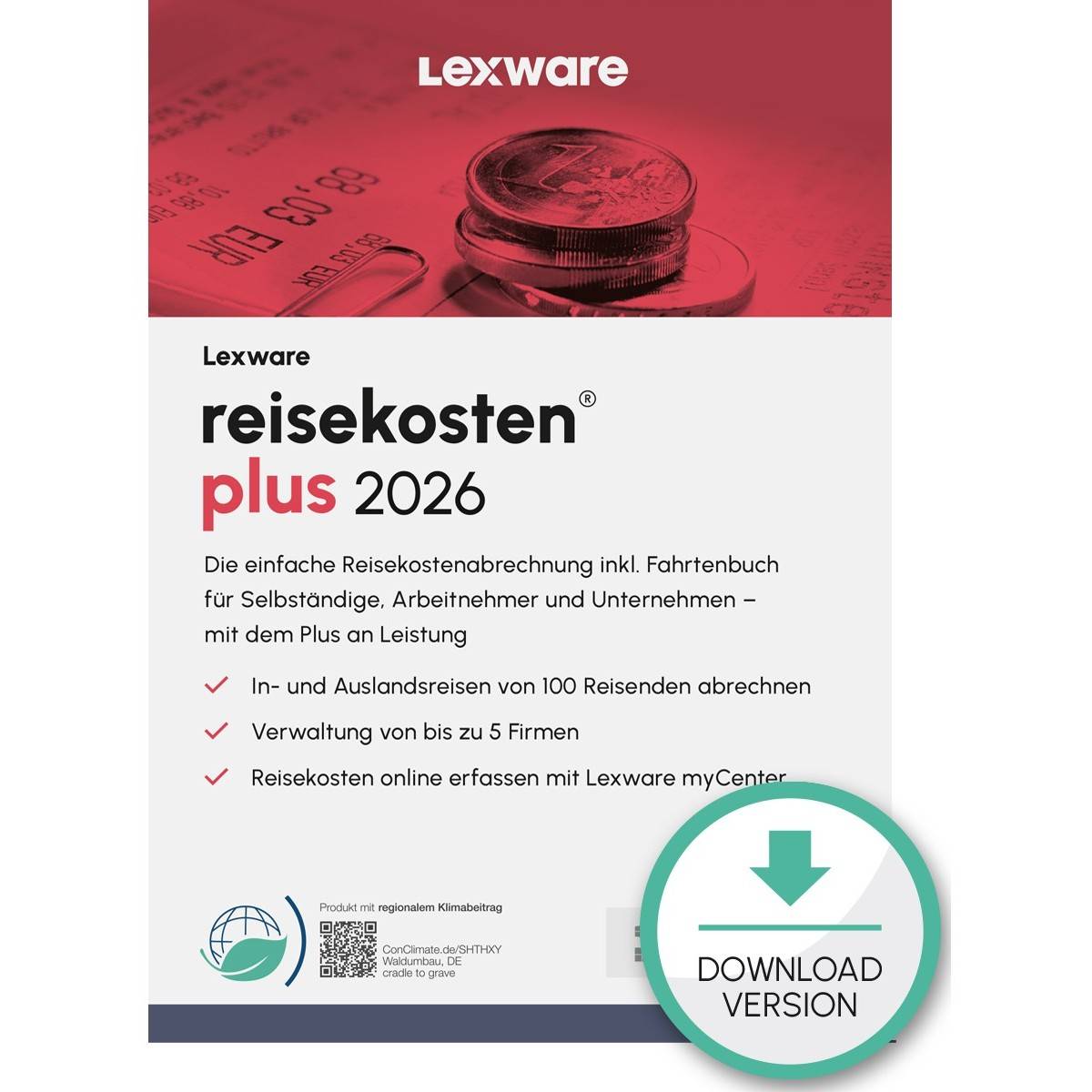 Lexware Reisekosten Plus 2026 - 1 Device. 1 Year - ESD-DownloadESD Software ESD-Lizenzen