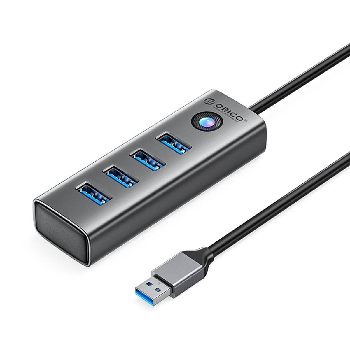 Hub Orico PDD4U-U3 4x USB-A 3.0 - grau